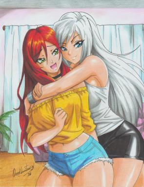 Felicia Hardy x Mary Jane Watson by OscarJ QuinteroM. Happy Pride Month!