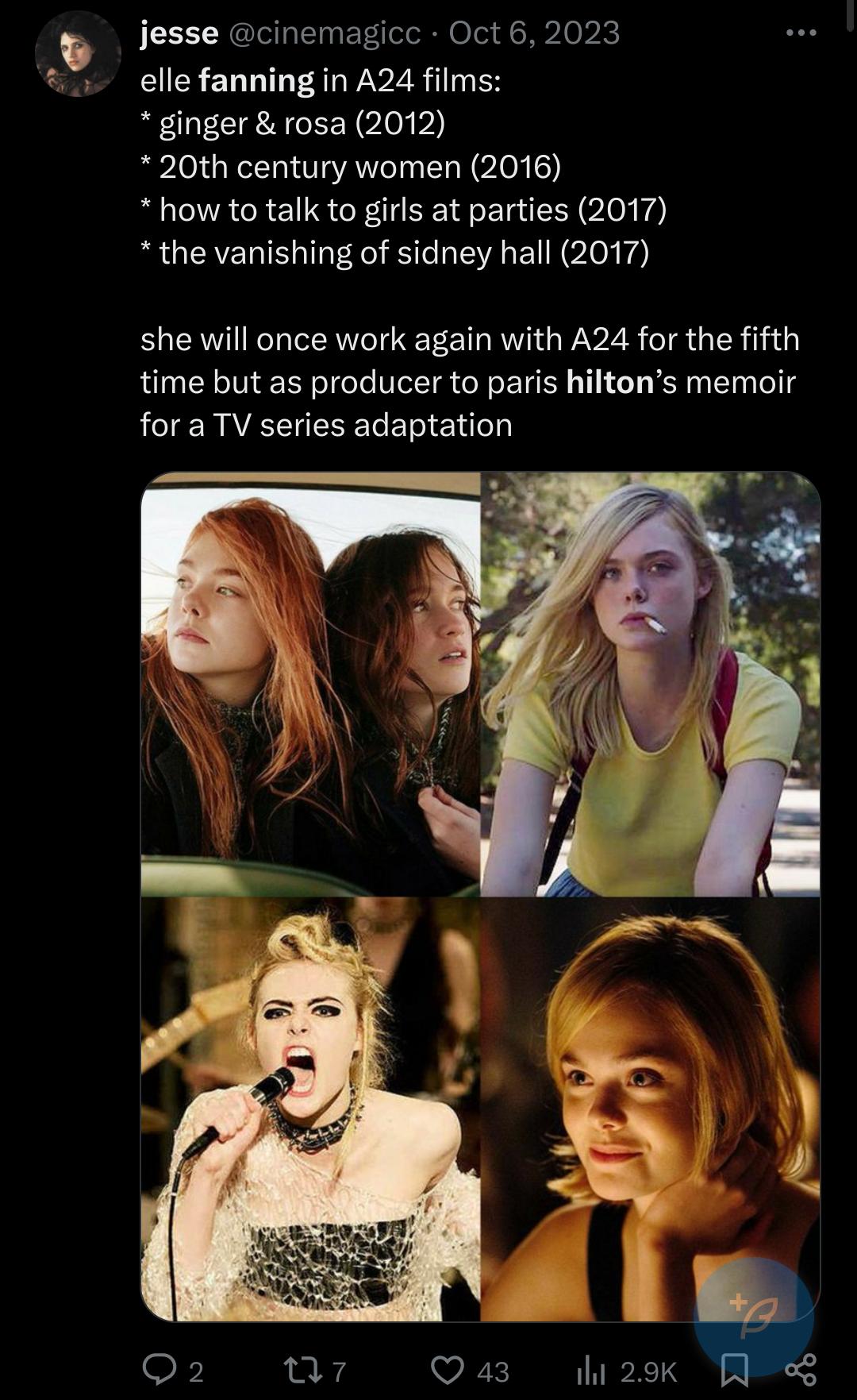 Dakota and Elle Fanning are planning to turn Paris Hiltons 2023 memoir  into a TV show: “Its really a dream come true.” : rpopculturechat