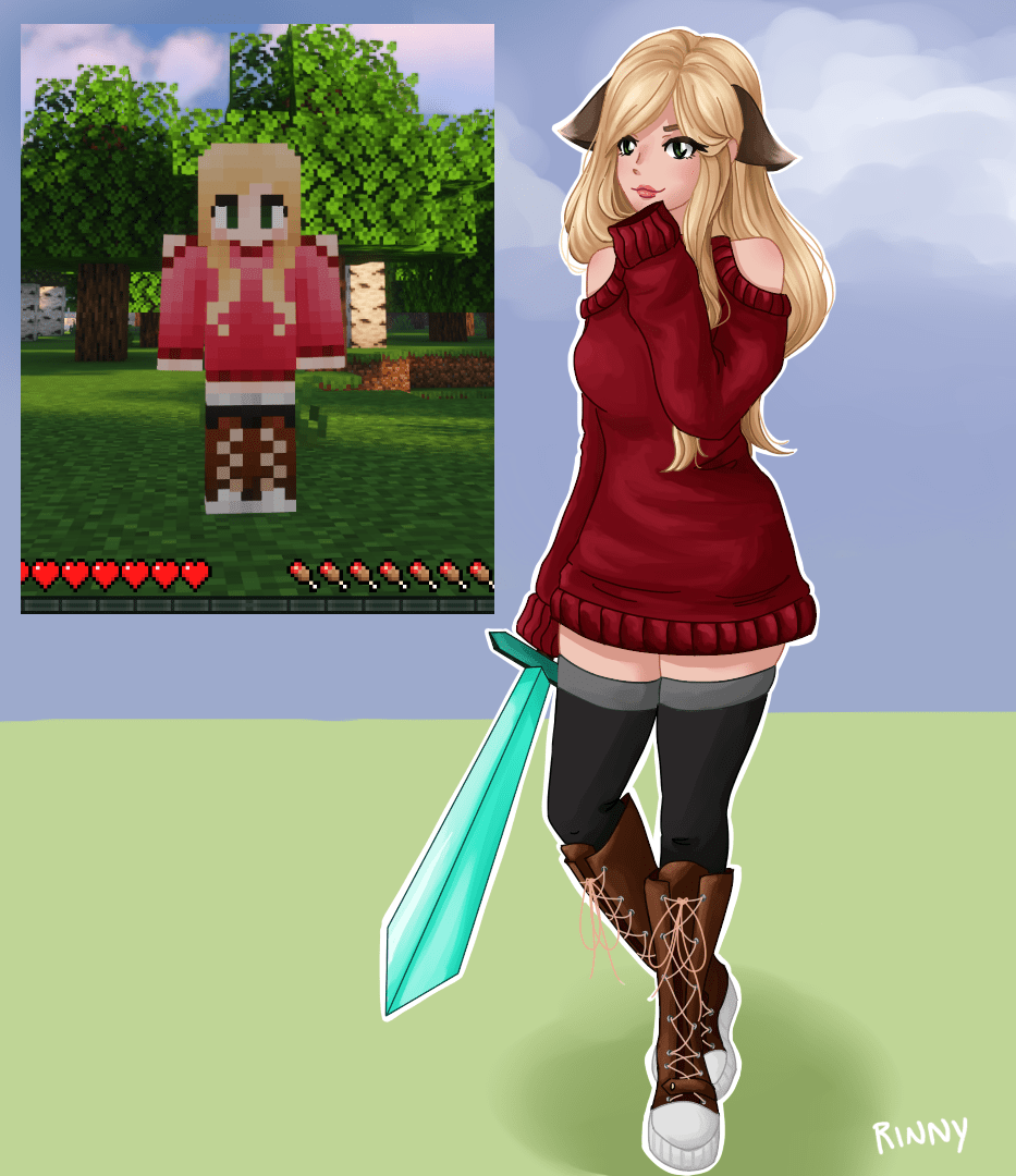Was Inspired By Another Post I Saw A Few Days Ago To Draw My Minecraft Skin Minecraft