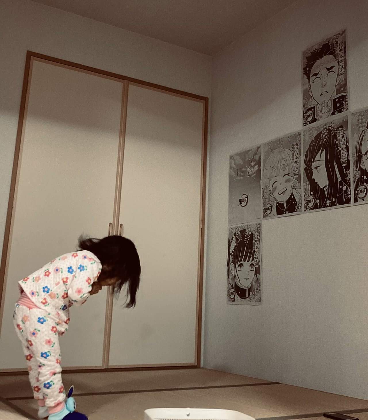 The best meme creator online! The Little Girl Is Bowing To The Anime Posters Of Her Dad On The Wall Thinking They Are Her Ancestors R Meme