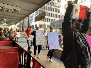 Trump Protesters at San Antonio on Houston St. 2/2/2025