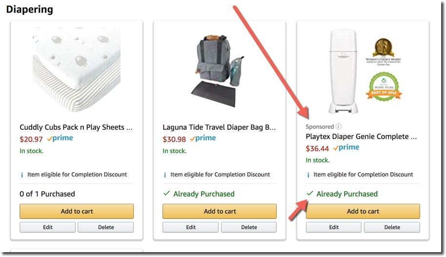 Not all baby registries are created equal. Psa Amazon Baby Registry Will Add Sponsored Items To Your List R Babybumps