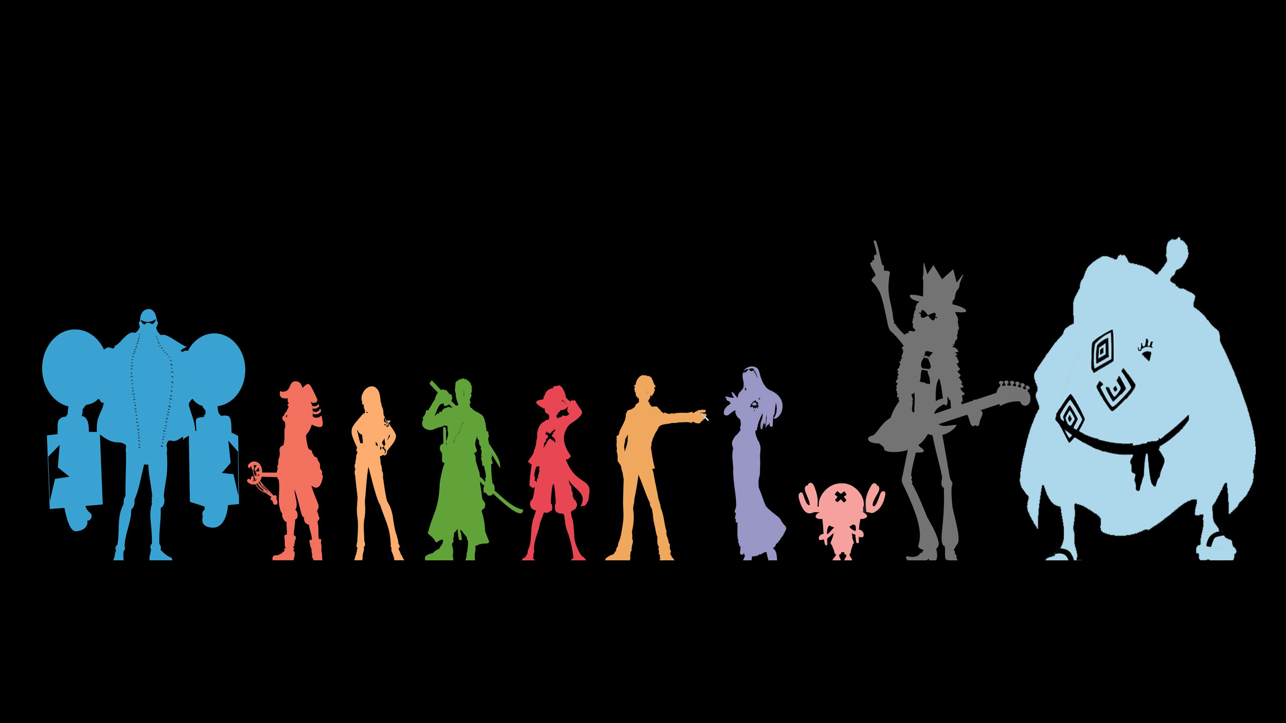 Minimalist One Piece Wallpaper Originally Not Mine I Just Added Jinbei In It Since He S The 10th Strawhat Onepiece