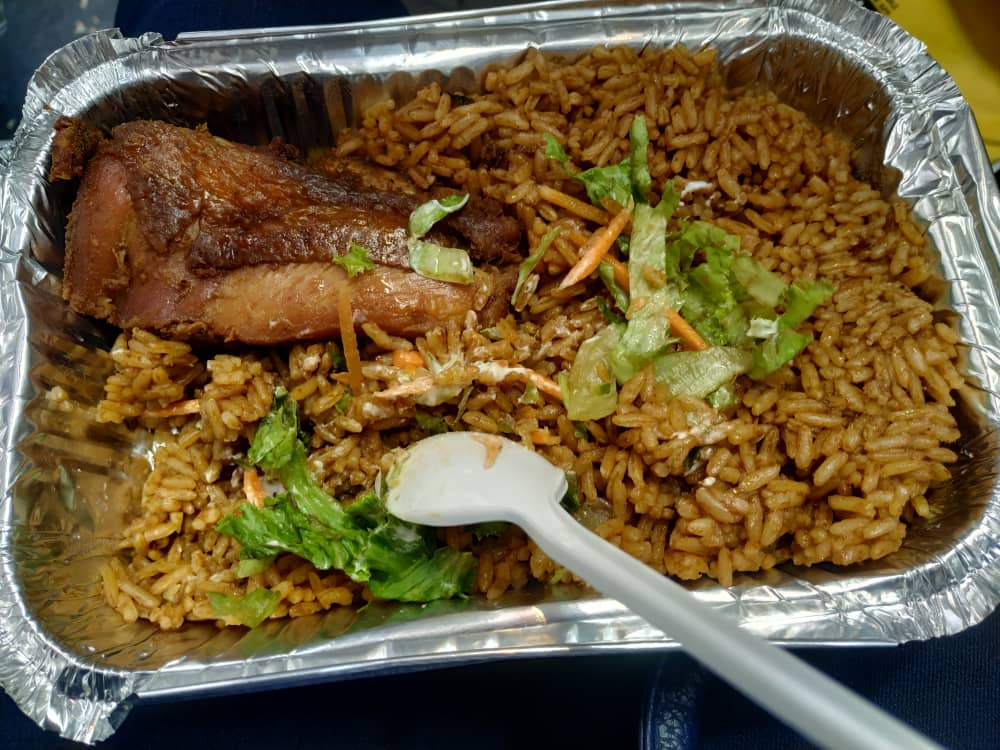 How to prepare ghana fried rice.find this recipe on my blog: Ghanaian Jollof Rice With Fried Chicken And A Small Salad Central Accra Ghana R Streeteats