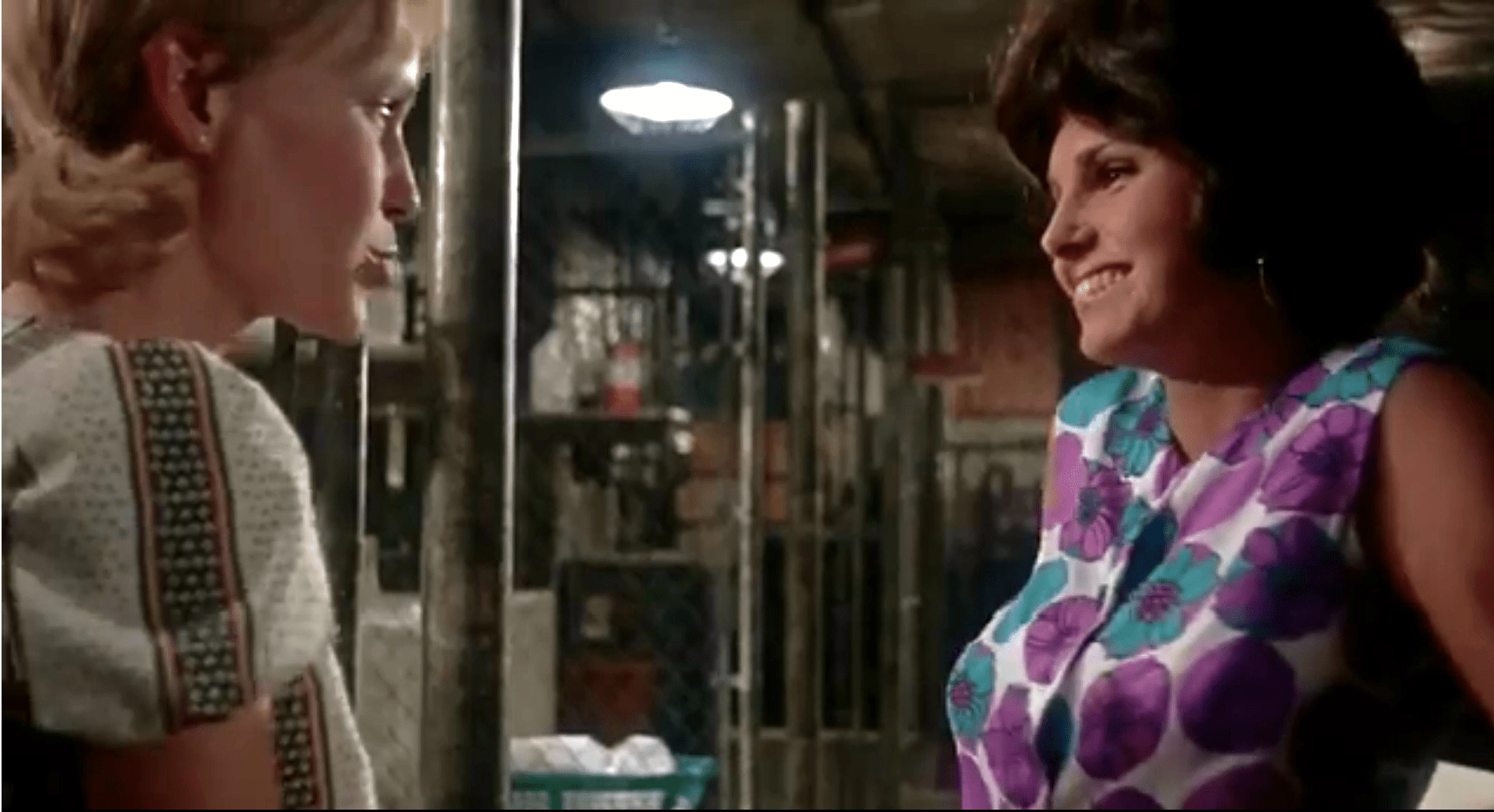 Rosemary’s Baby (1968), Rosemary meets neighbour Terry in the laundry