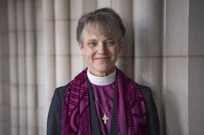 This is Mariann Edgar, Today she called out Trump for his hatred cruel actions during Prayer Service