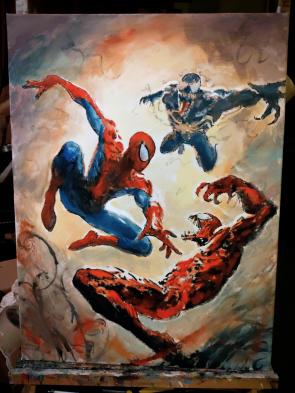 Still some work to do but close, 18×24 stretched canvas