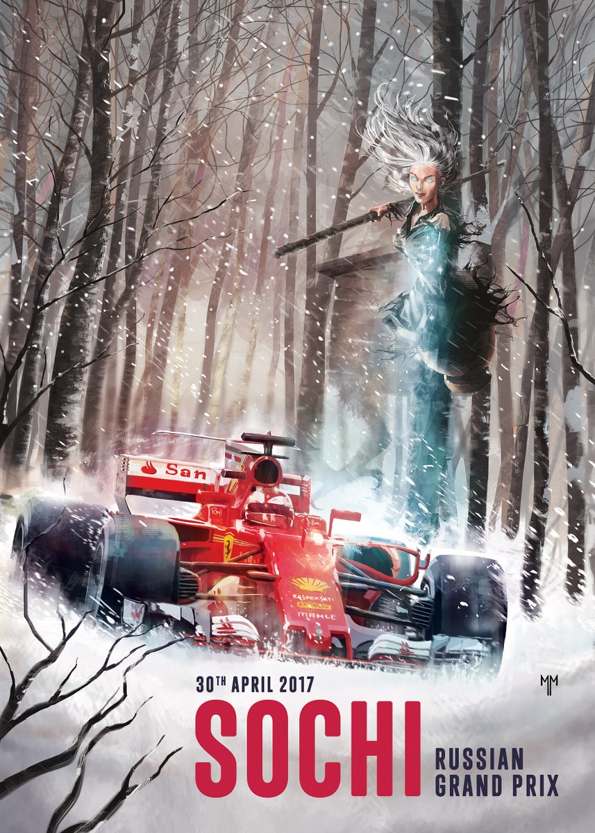 Ferrari S Poster For The Russian Grand Prix Formula1