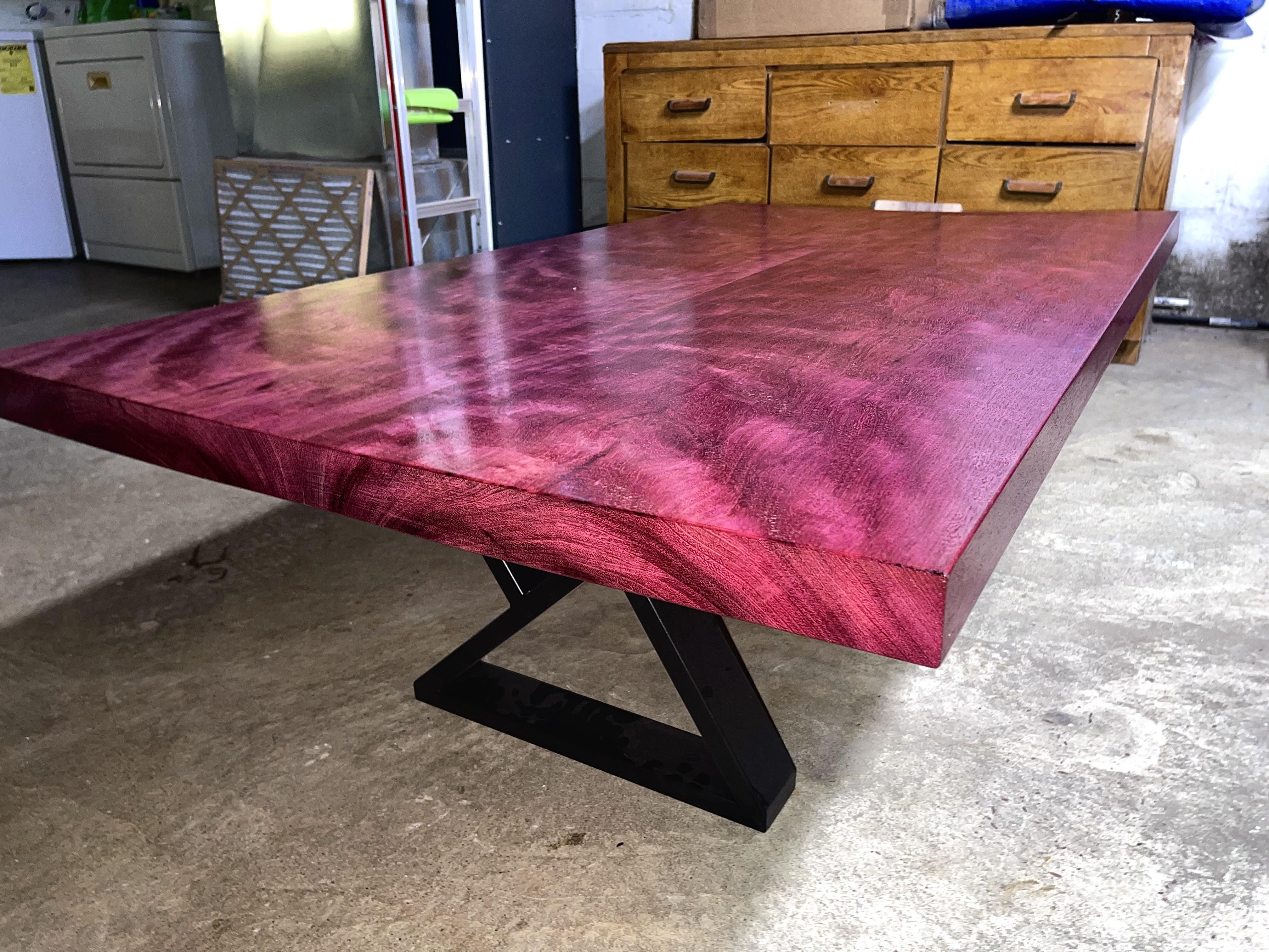 Purple heart wood coffee table