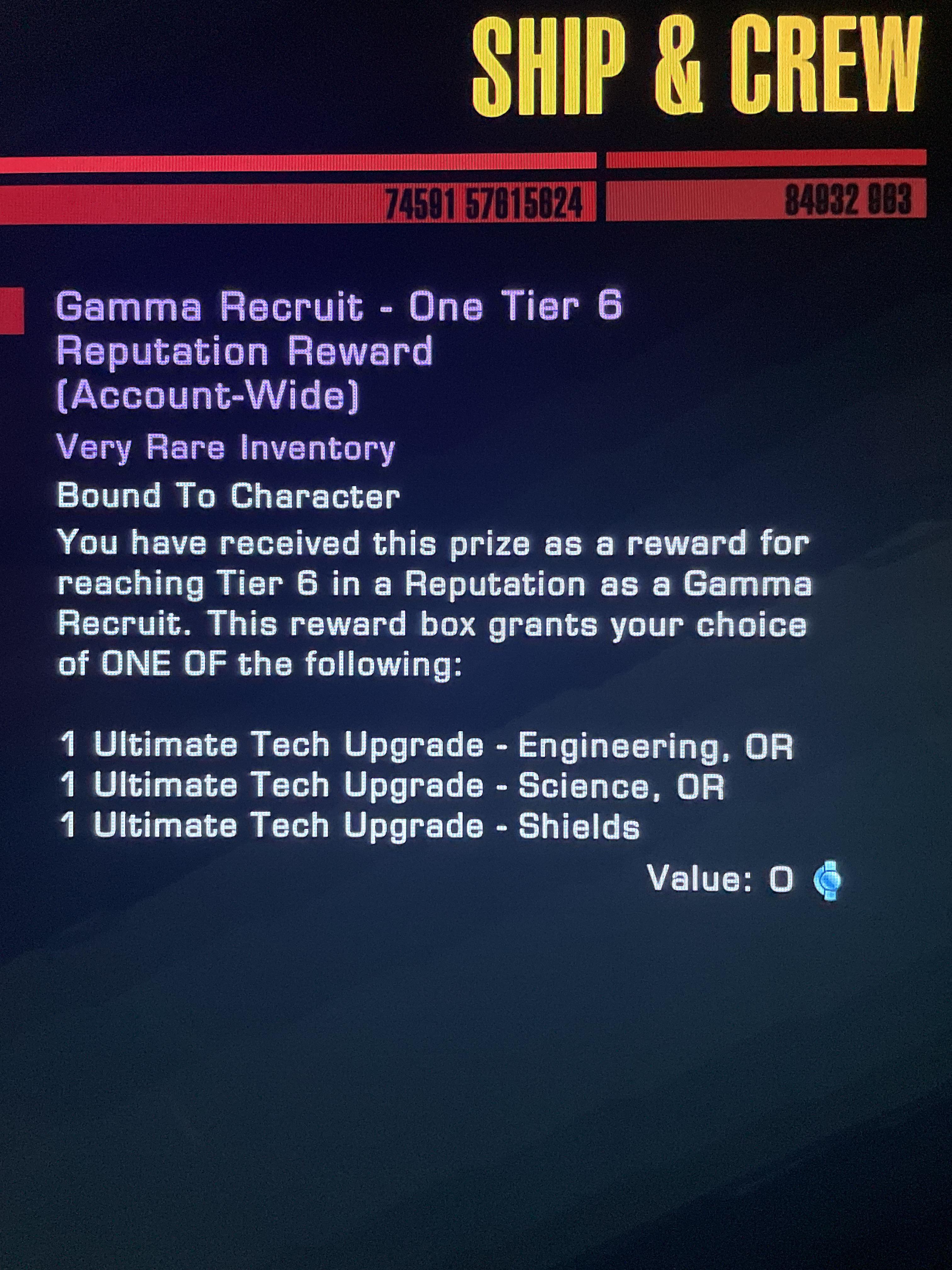 What items are worthy of using the gamma recruit