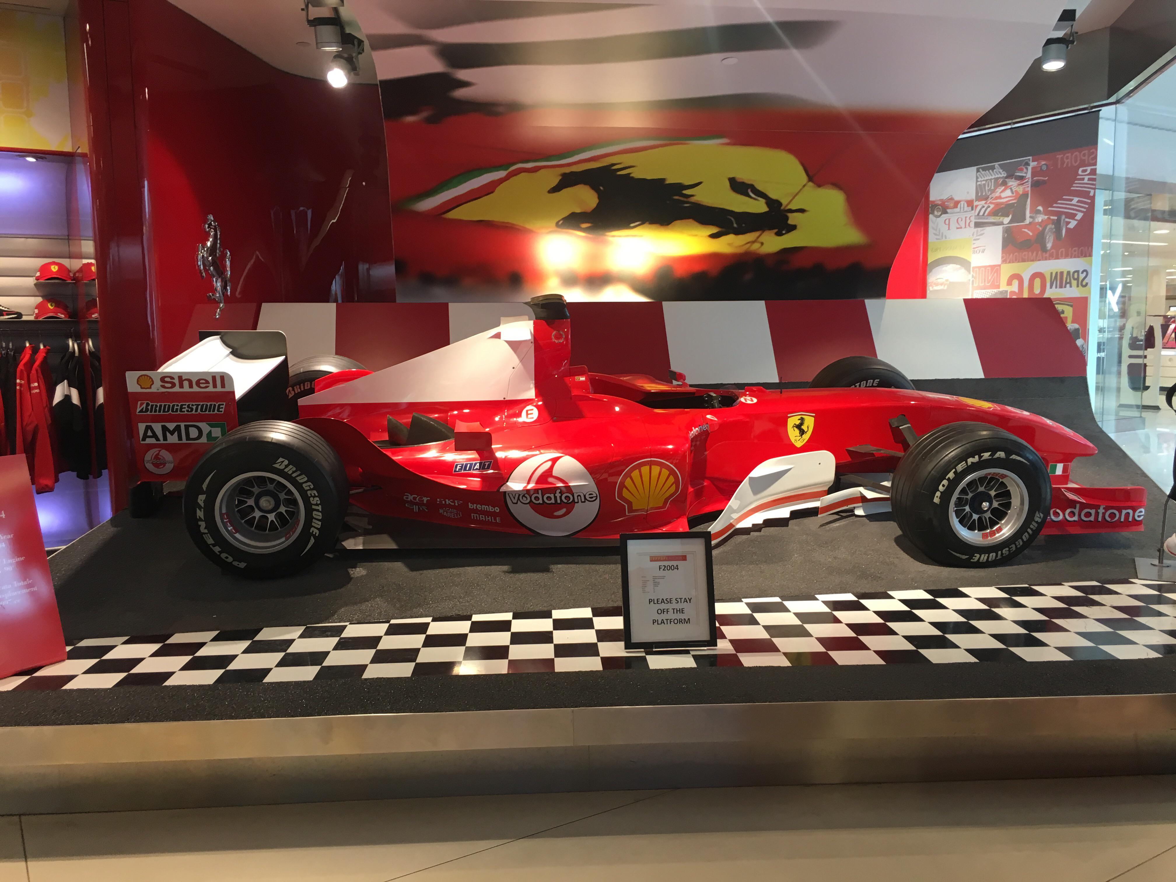 Saw Michael Schumacher S F2004 At A Ferrari Merch Store In