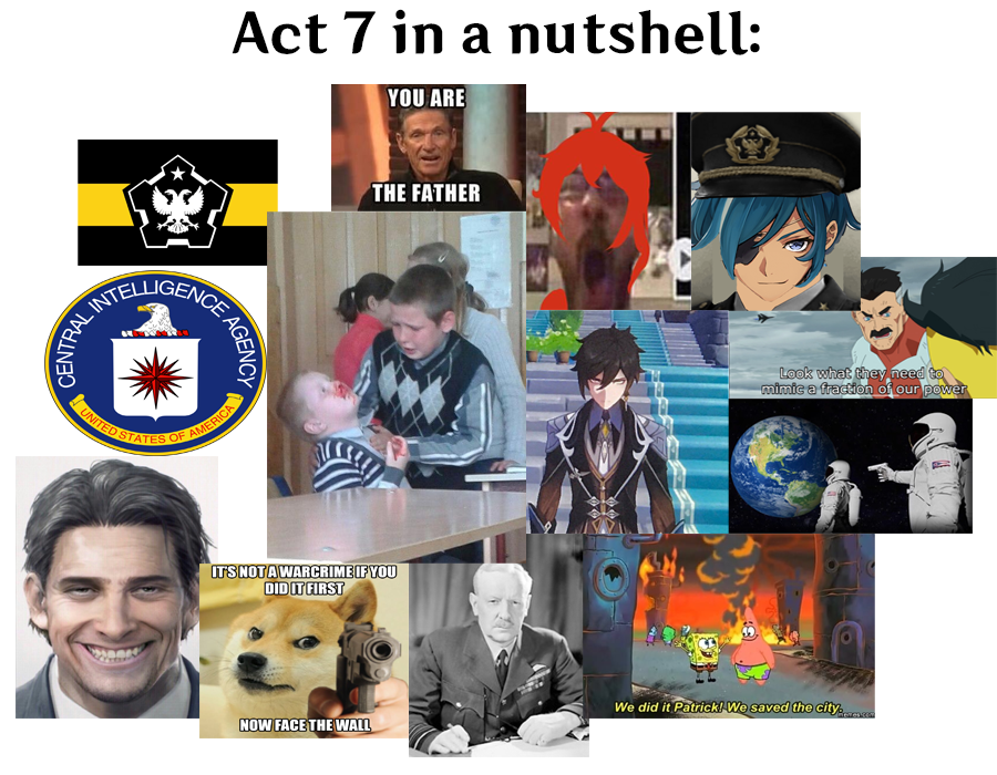 Khaenri'ah is a mysterious nation outside of the mainland of teyvat where the seven do not reign. This meme is from the future, you won't get it yet