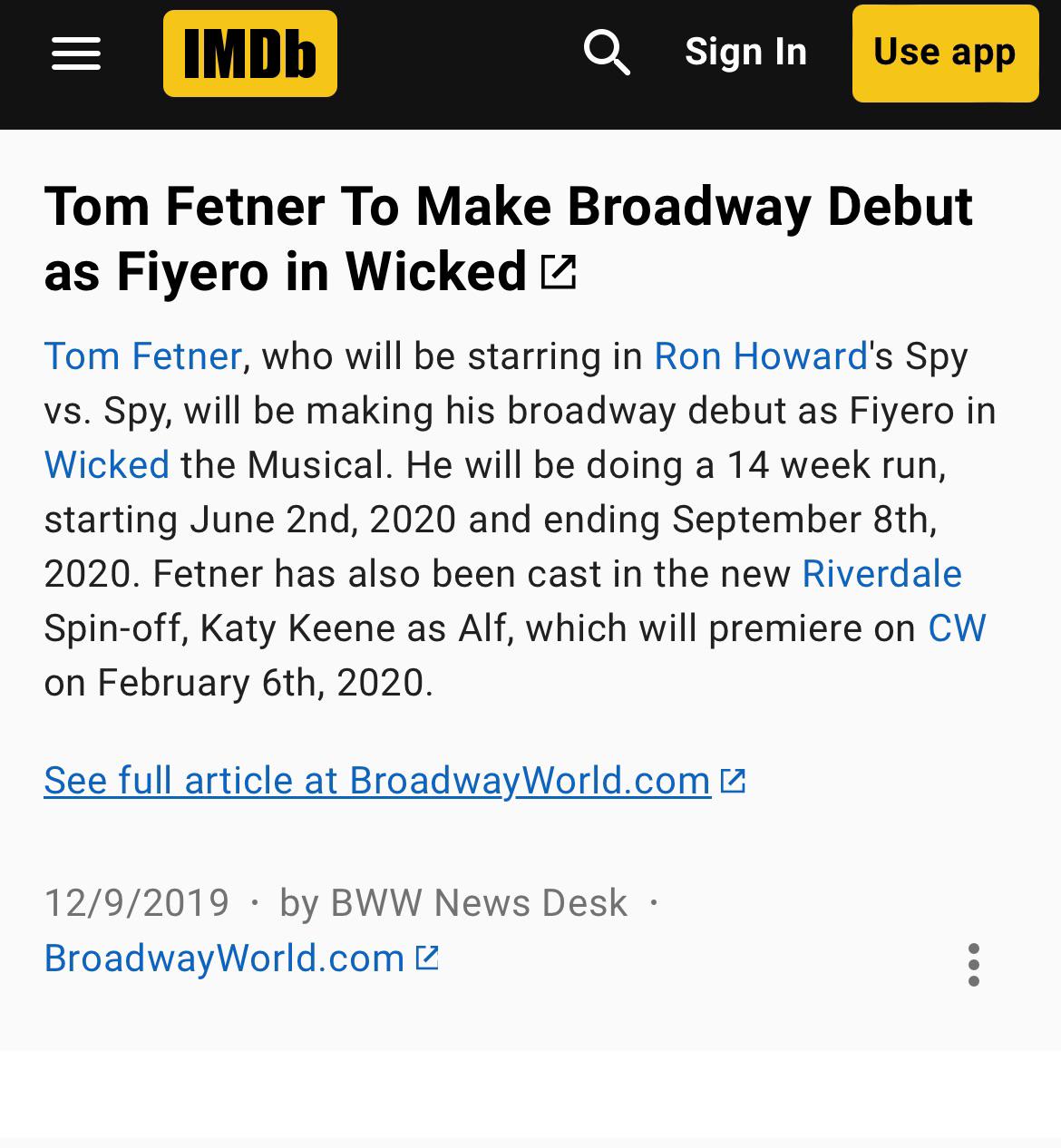 With JD Vance as VP pick, anyone remember Hillbilly Elegy, Spring  Awakening, and Wicked star Tom Fetner? : rBroadway