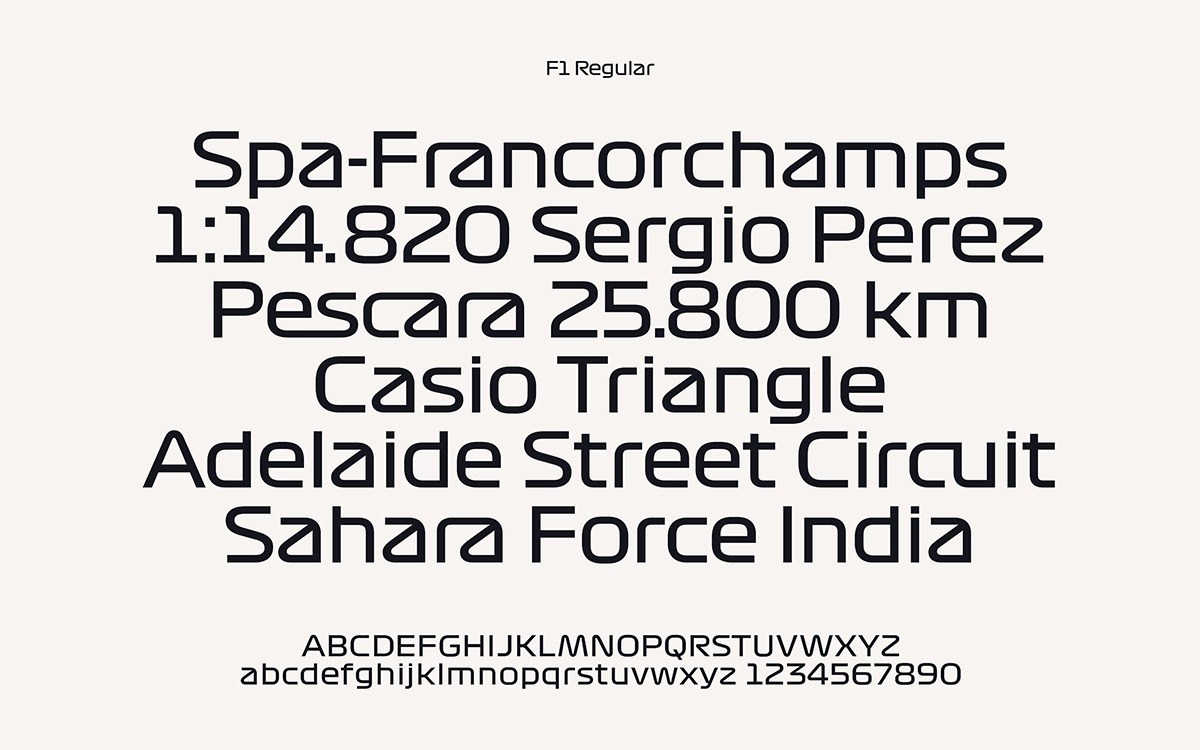 Formula 1 New Typeface This Is The F1 Regular What Do