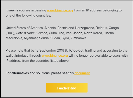 Binance is a cryptocurrency exchange. I Got This In Canada Binance Got Country Wrong R Binance