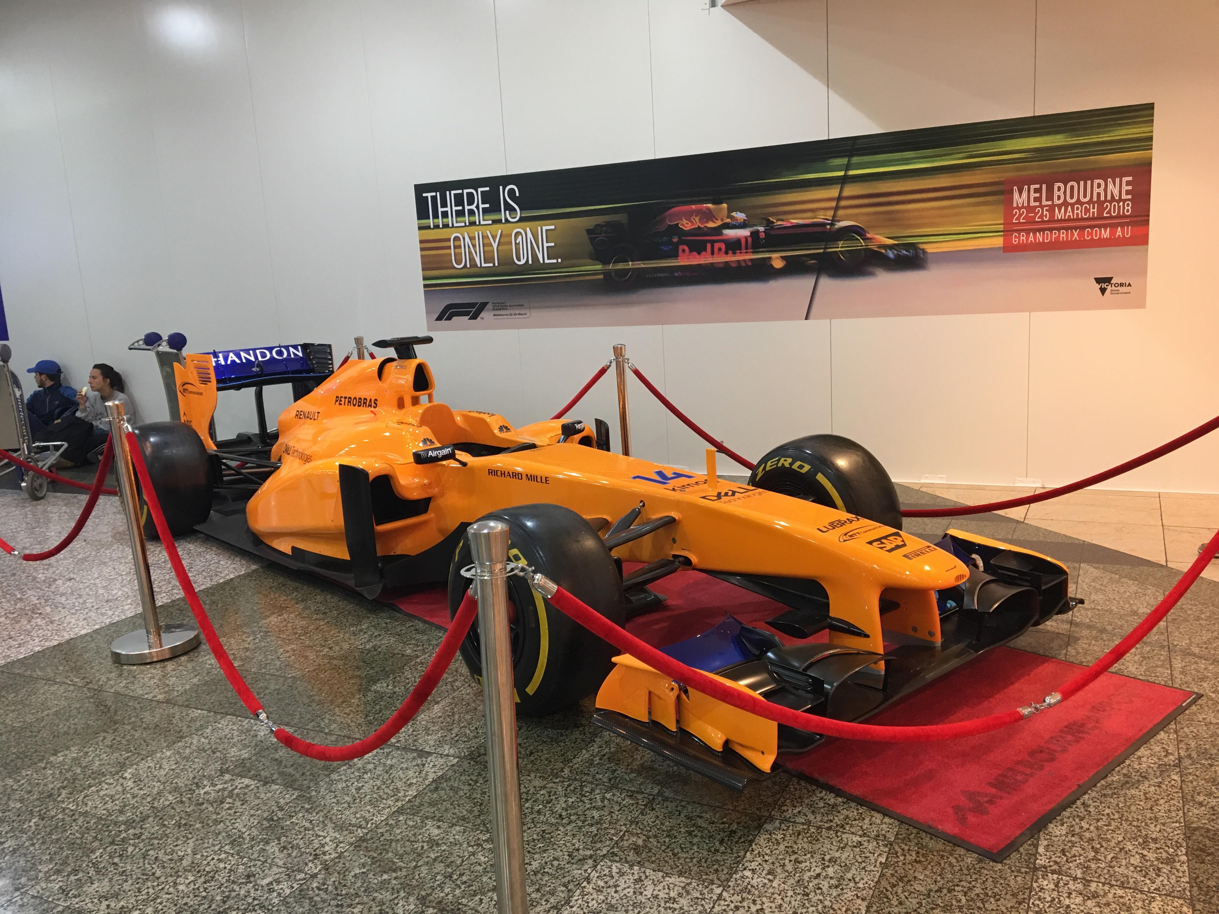 Currently On Display At Melbourne Airport Formula1