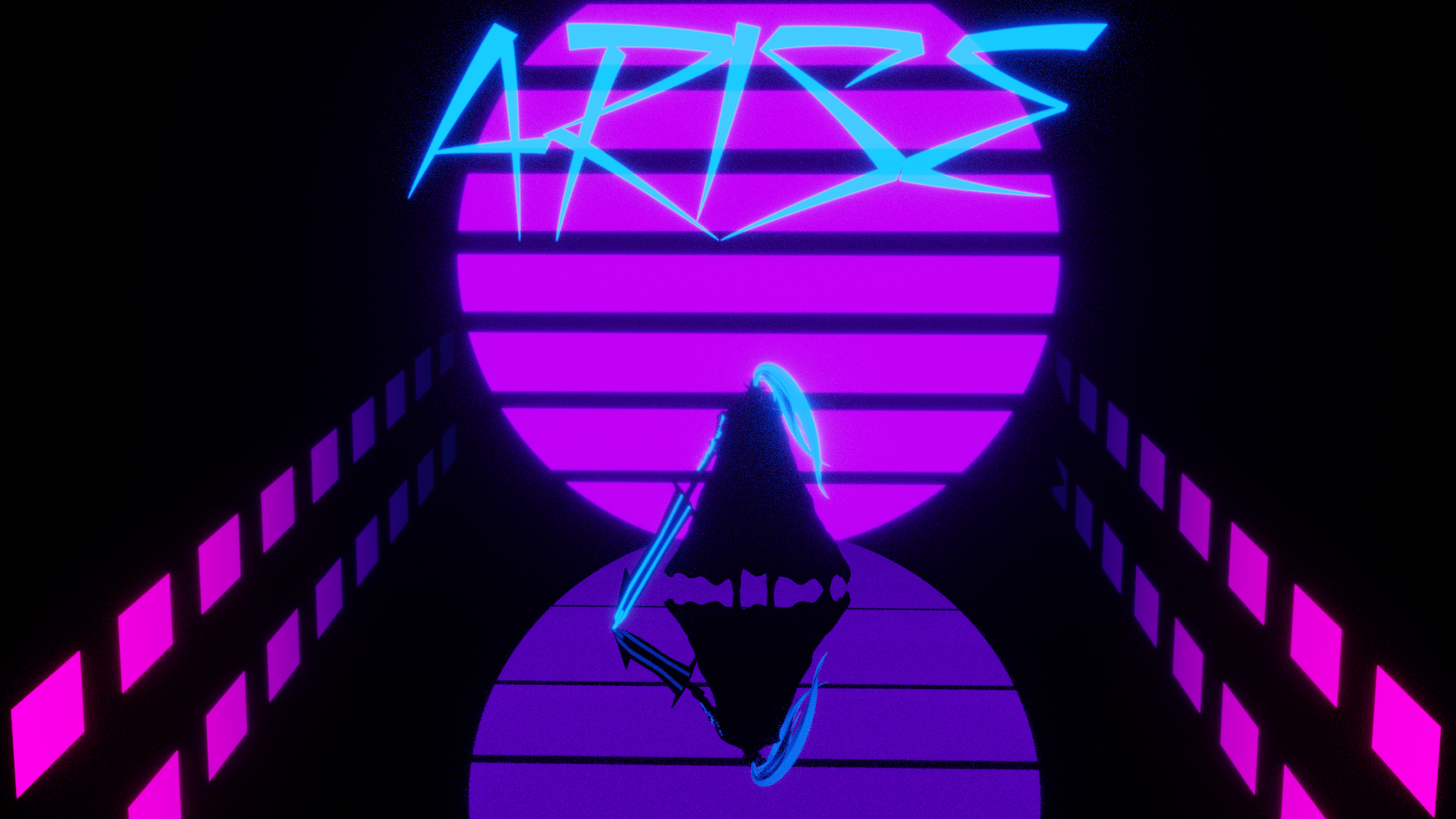 Art Igris From Solo Leveling Synthwave Edition Lol Manga