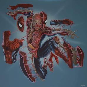 Dissection of Spiderman by artist Nychos