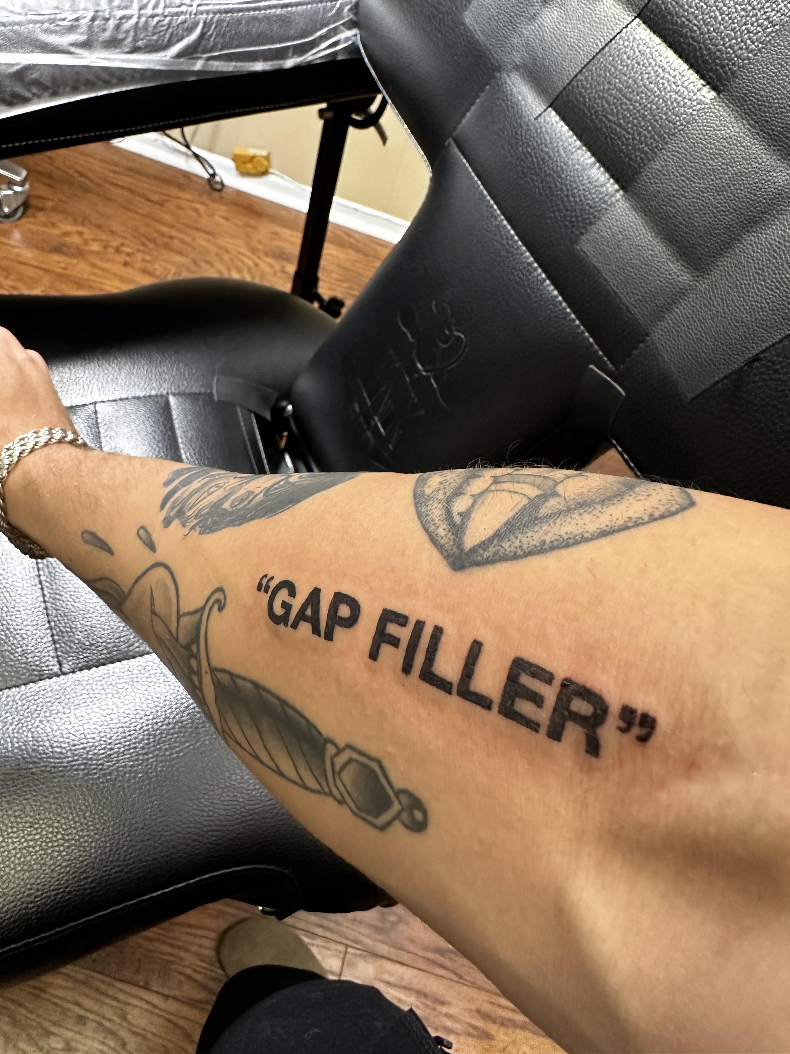 Gap filling tattoo ideas photos