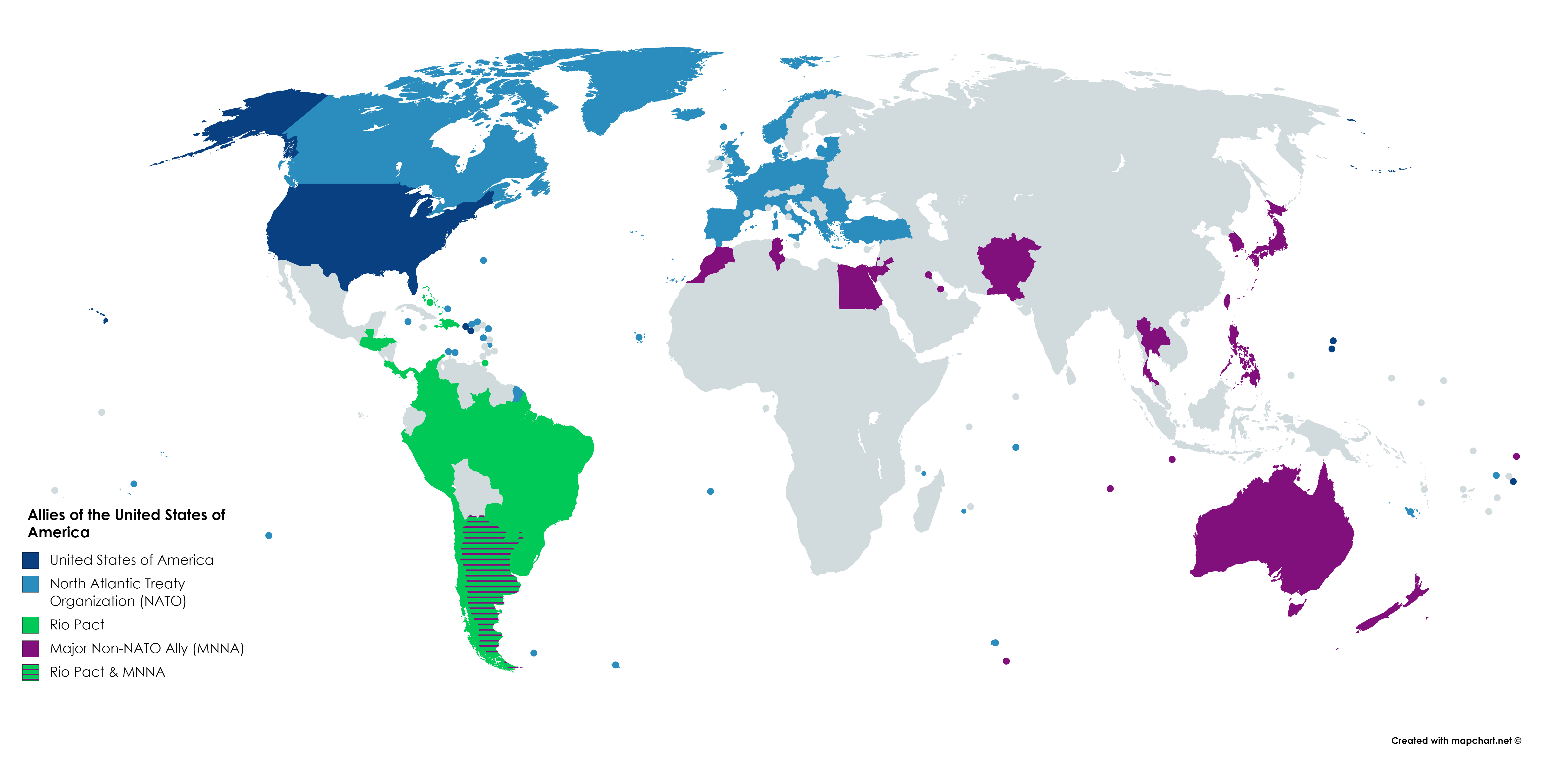 Allies Of The USA R MapPorn 