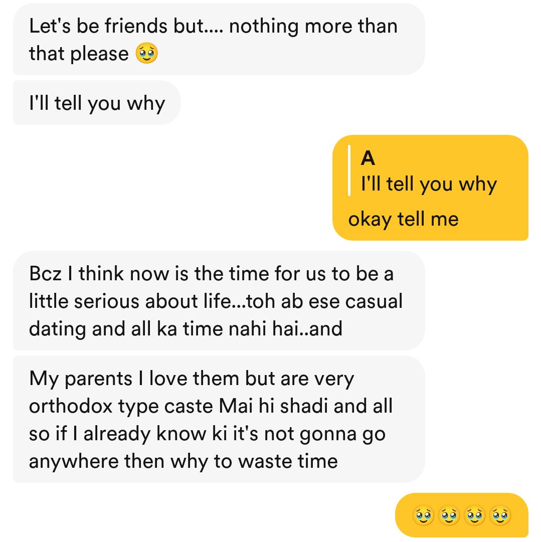Got caste-zoned 🙂 : rIndiangirlsontinder
