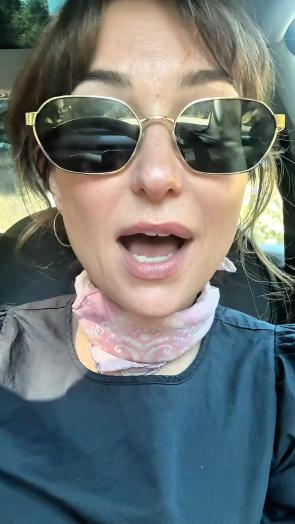 Milana in retro shades and puffed top – IG May 2026
