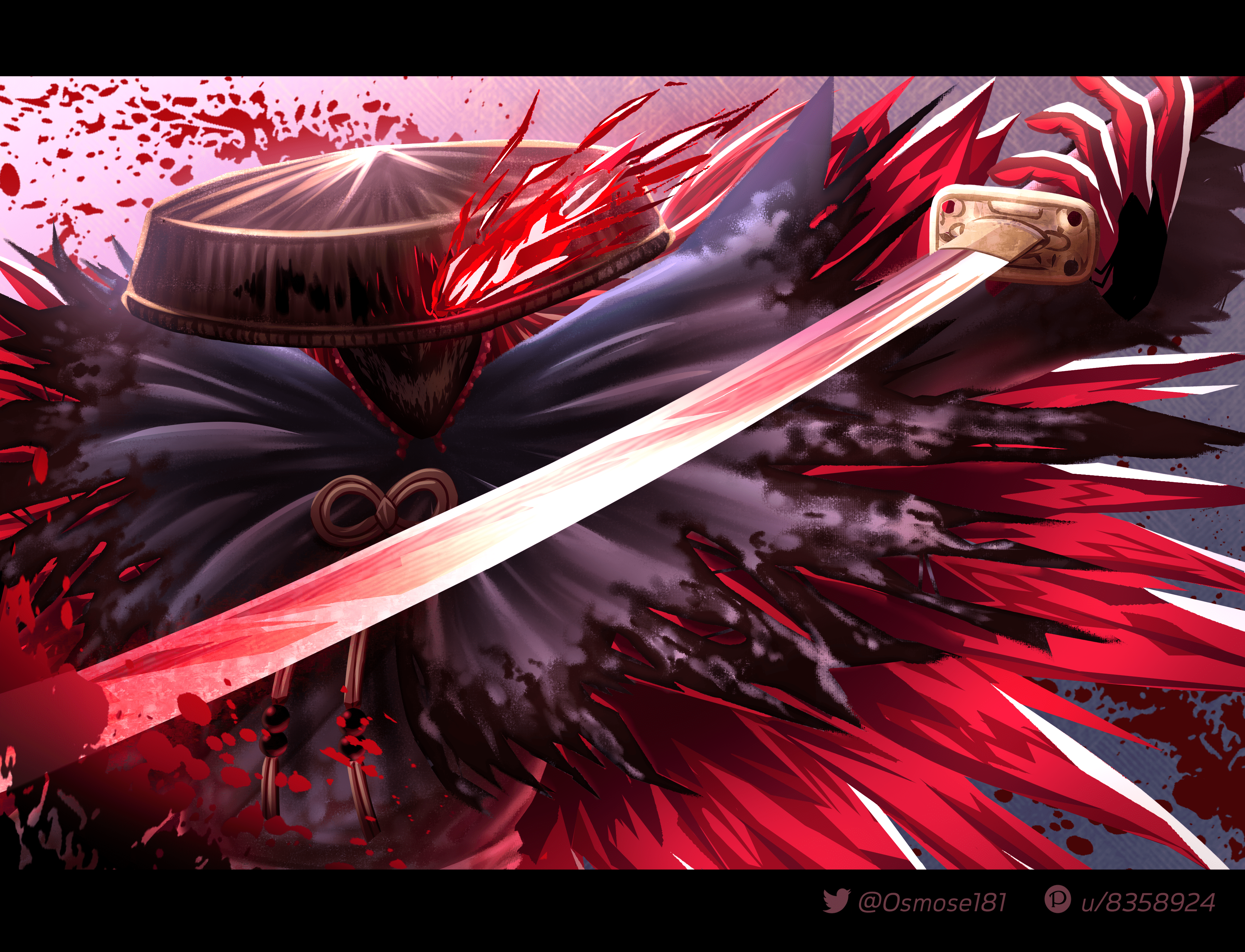 I'd like to appreciate Okada Izou's INSANE 2nd Ascension design :  r/grandorder