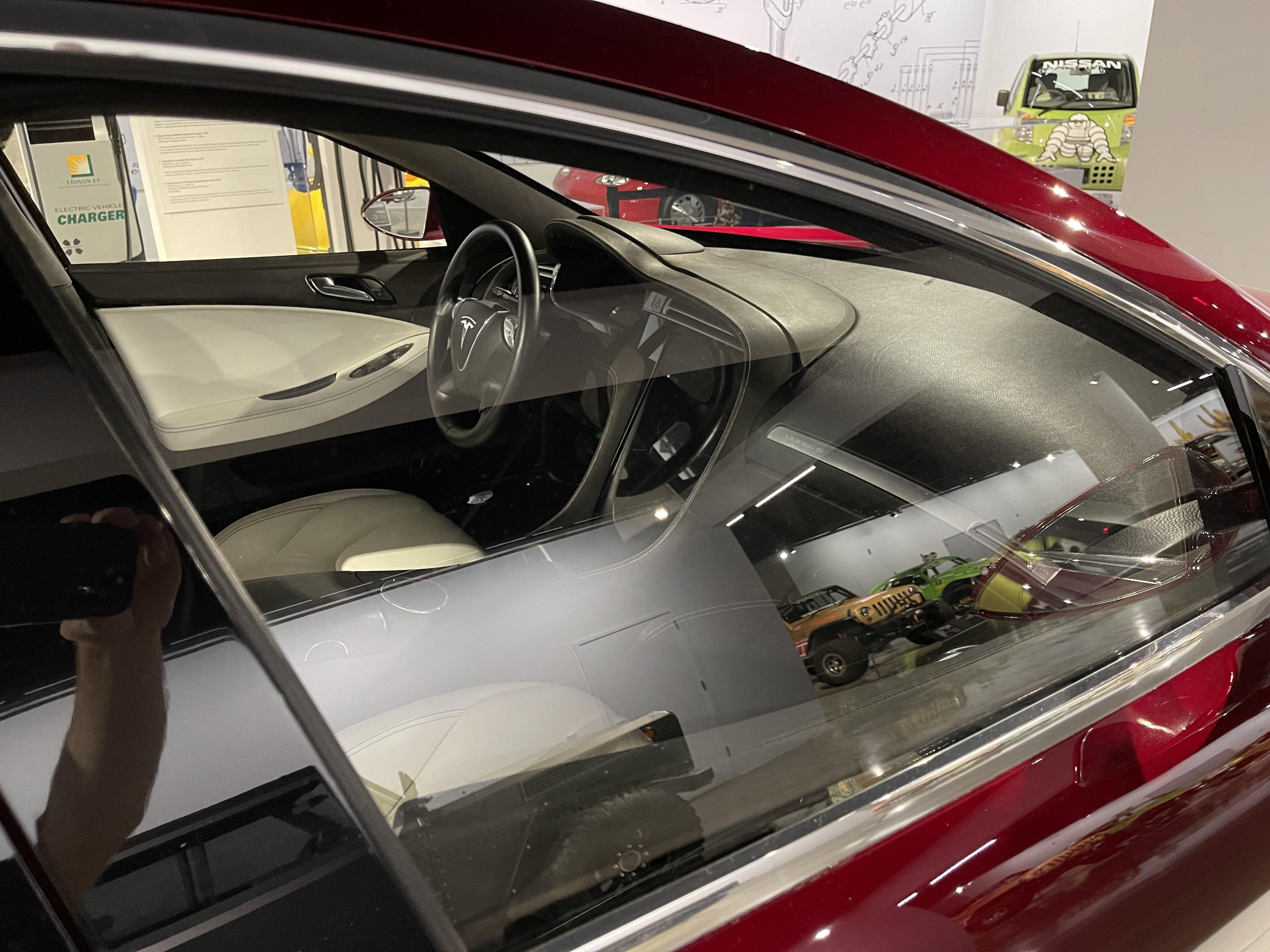 2009 model s prototype at petersen auto museum in los angeles rteslamotors on throwing car batteries in the ocean reddit