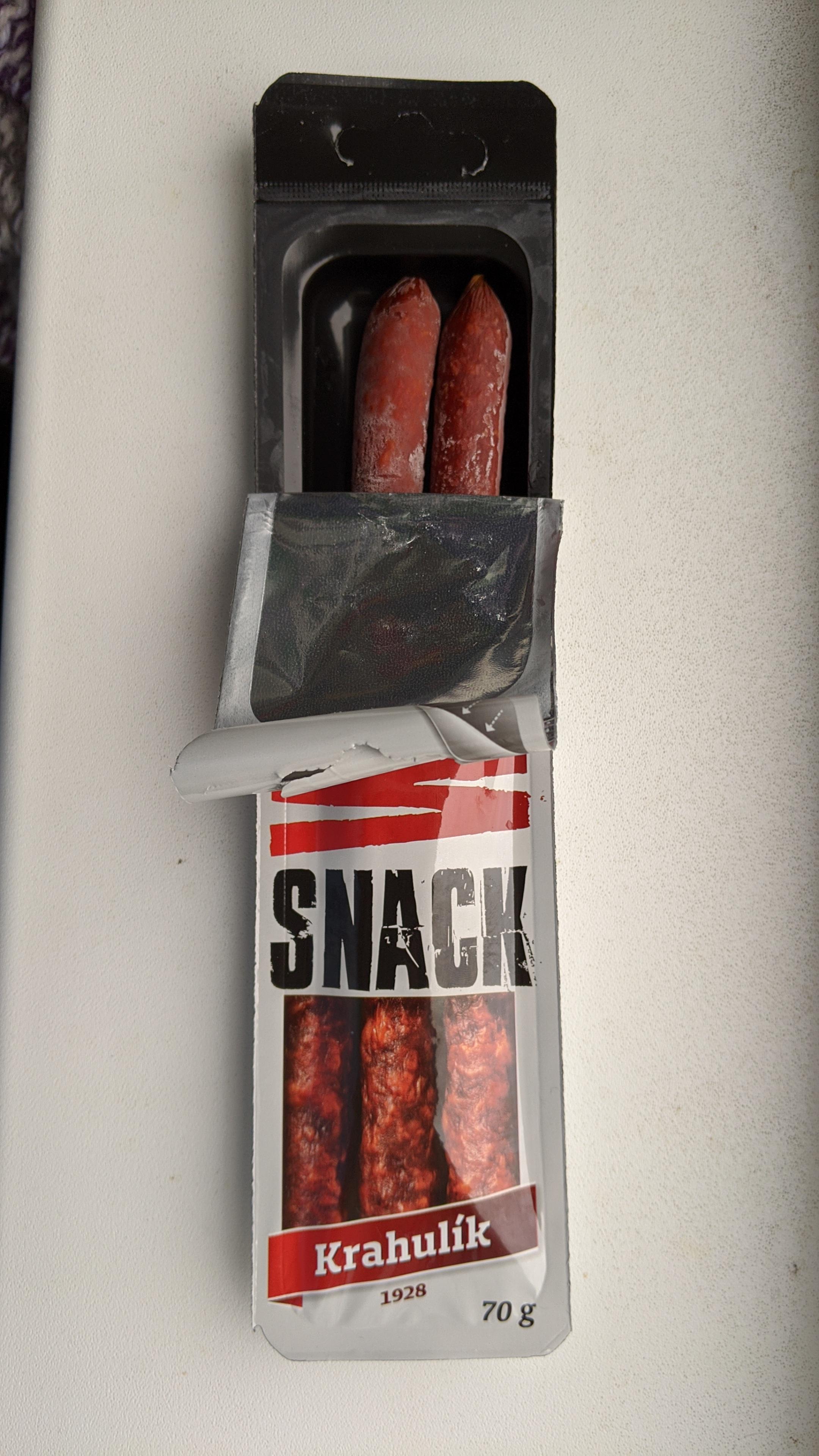 There are 3 sausages on the package, but only 2 inside it