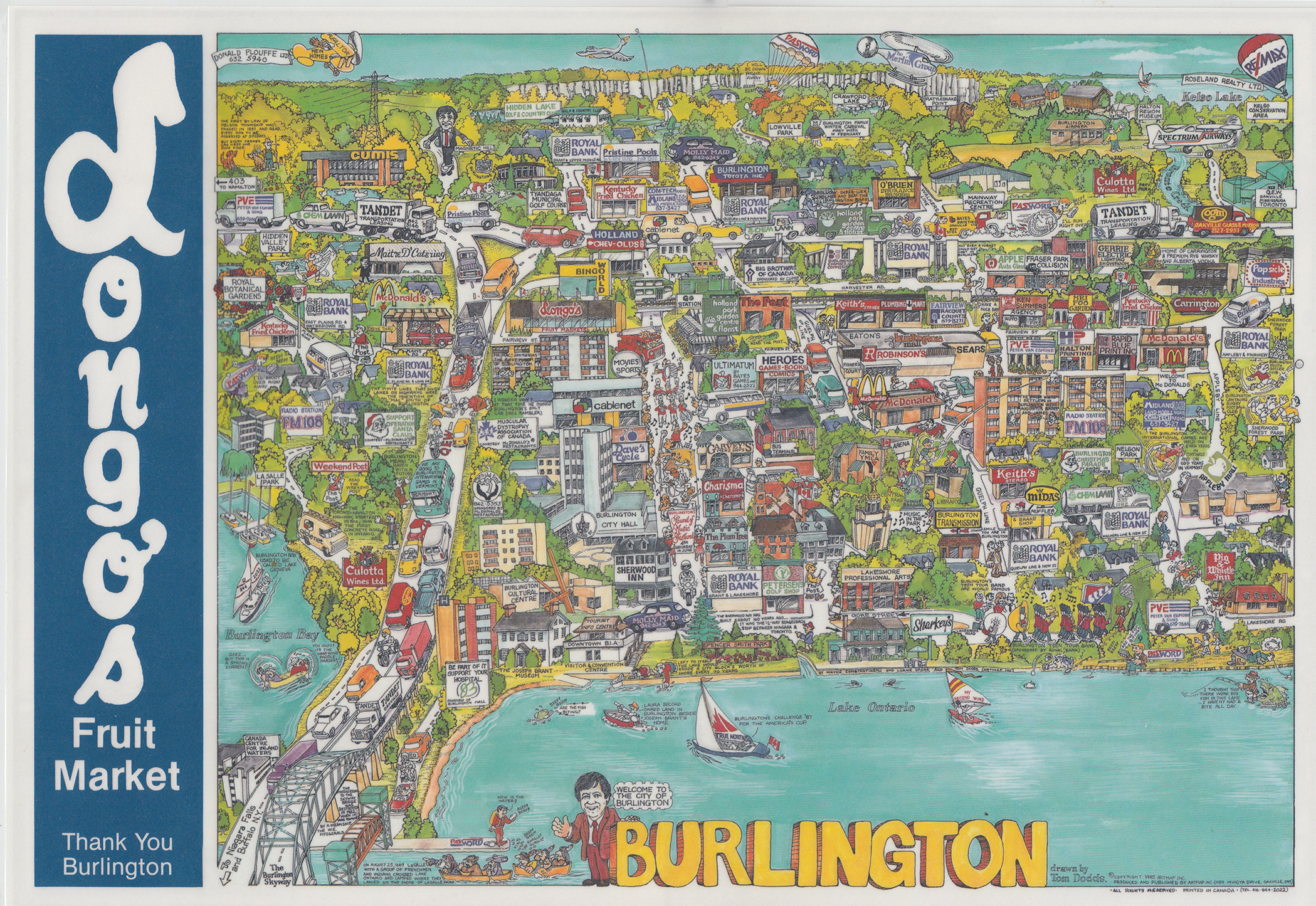 Map Of Downtown Burlington.