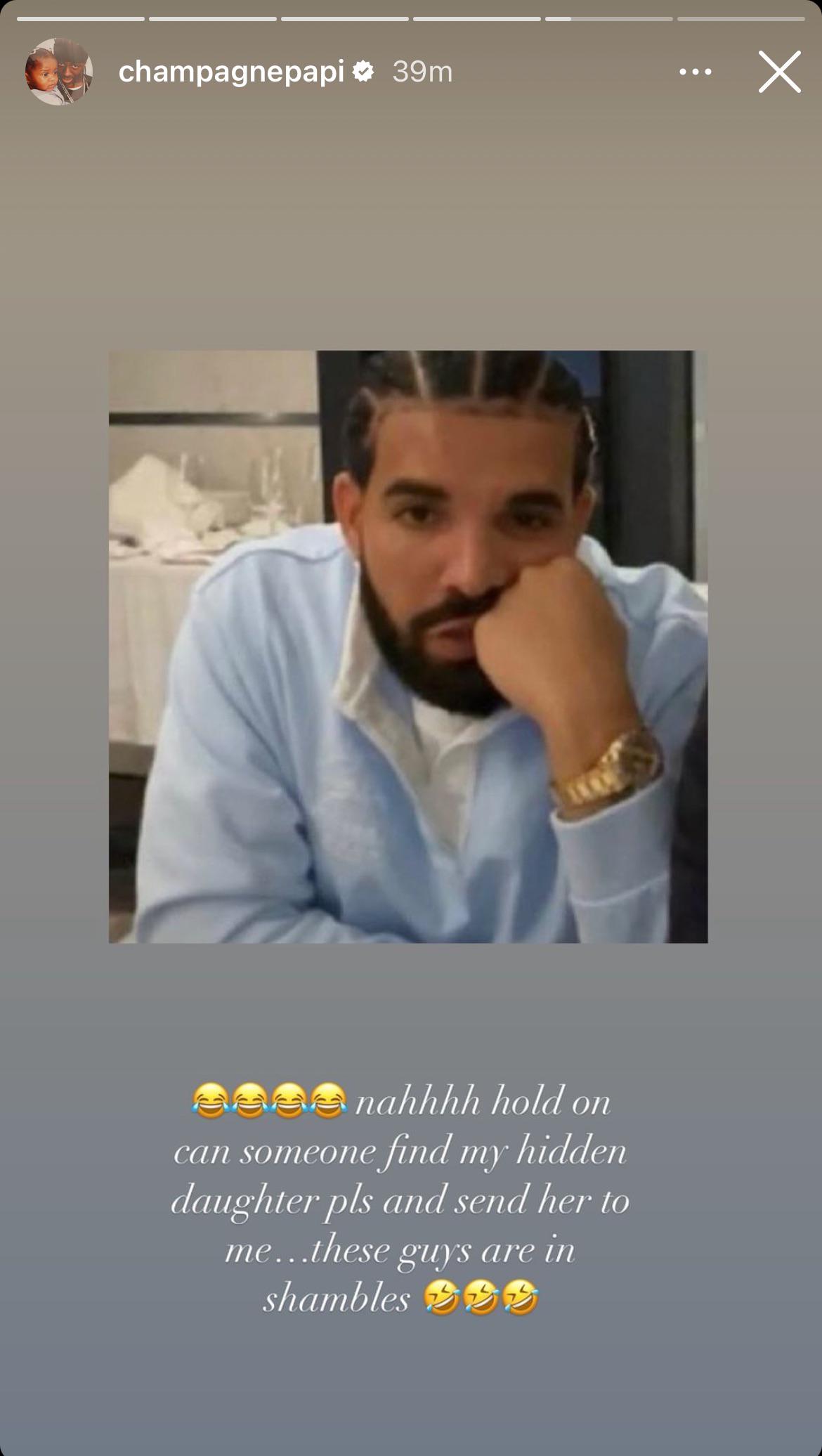 Drake responds on IG stories…. : rfantanoforever