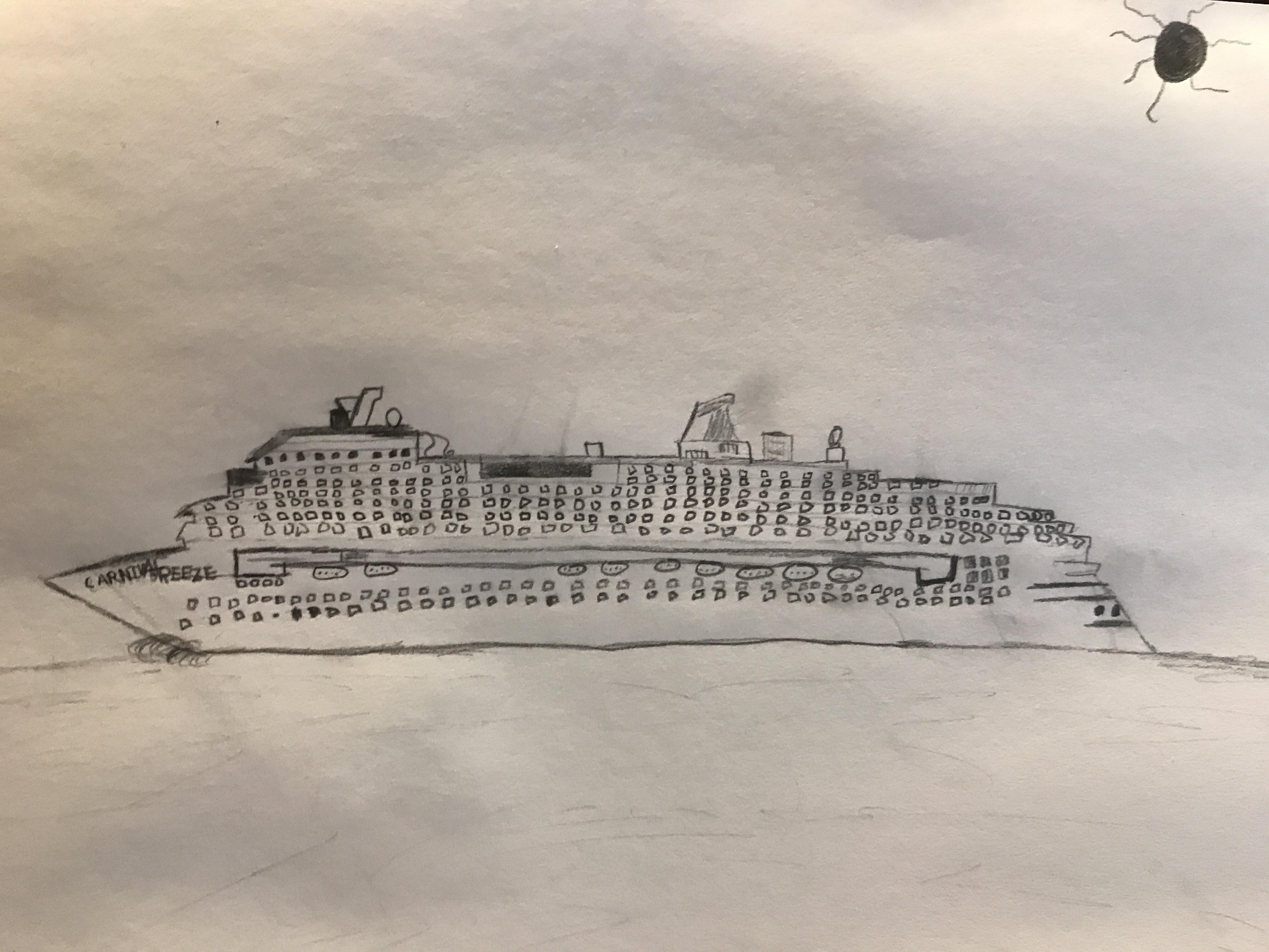 Drawing Of The Carnival Breeze Cruiseships