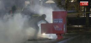 Saving ballots from arson in Vancouver, Washington this morning