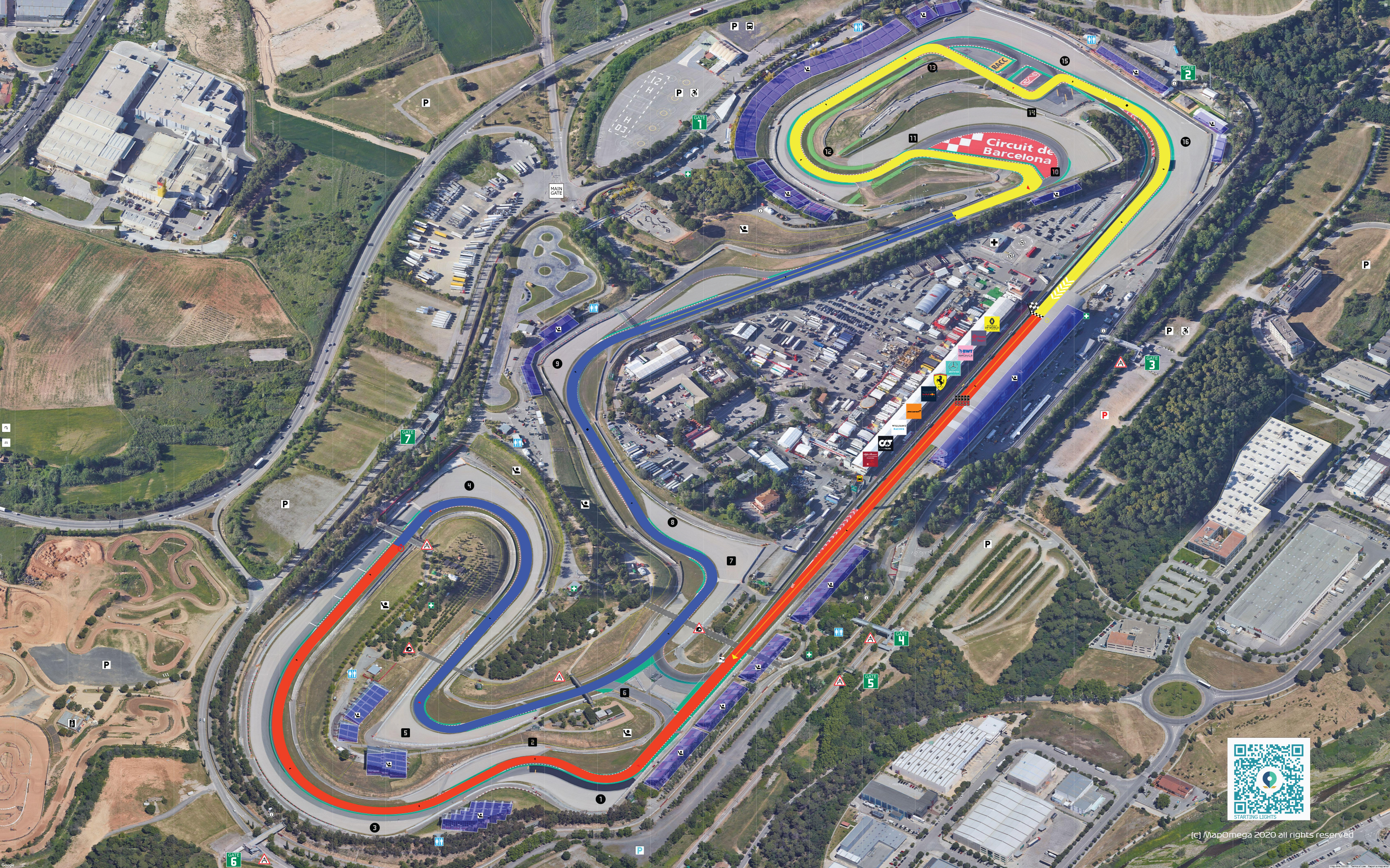 Barcelona F1 Circuit Map Billet F1 Barcelone 2026 AJRUZ 