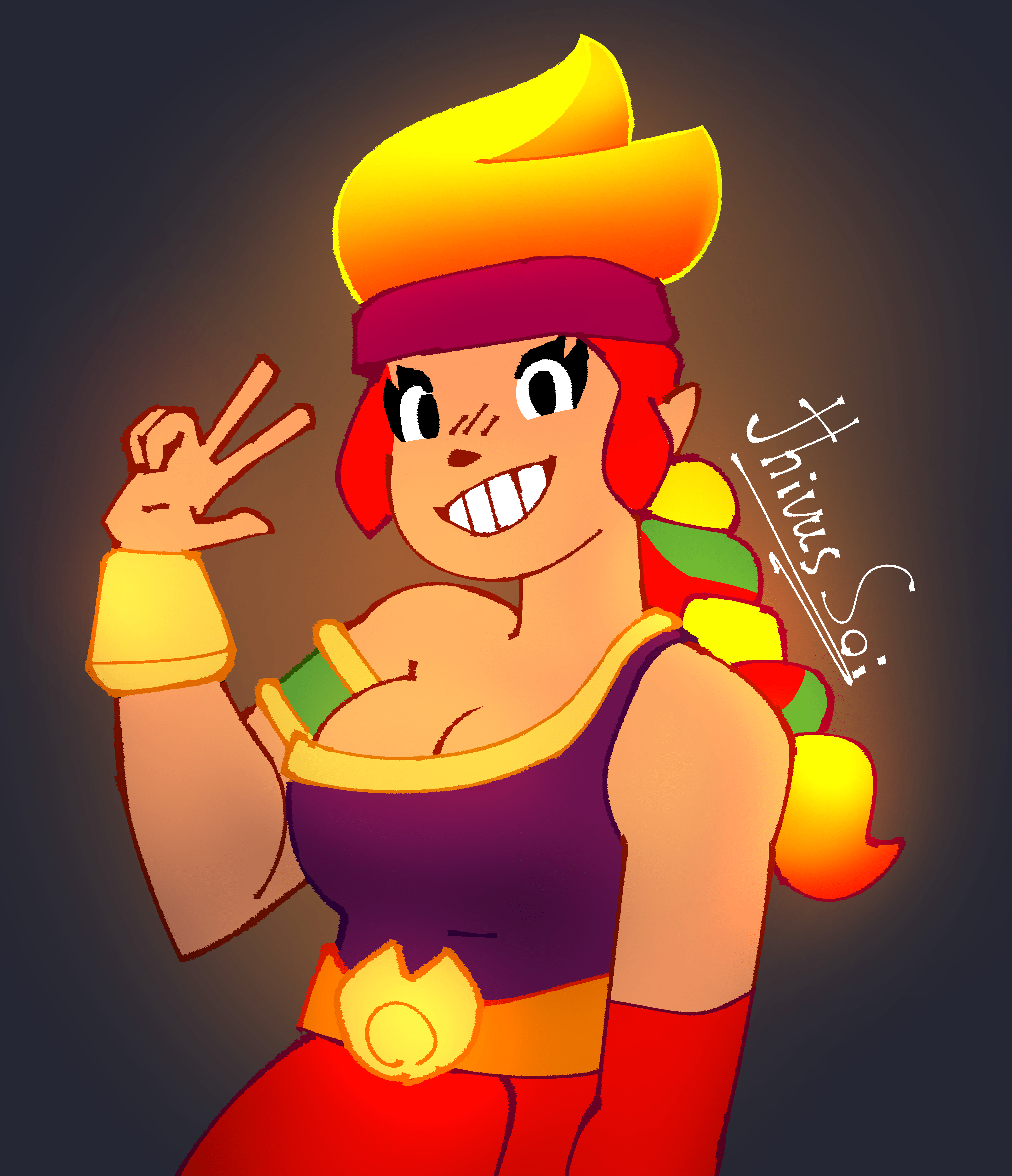 I love Amber so much! I couldnt resist to draw her. (@ThivusSoi on Instagram and Twitter) : rBrawlstars