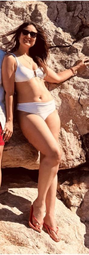 Kareena Kapoor Khan in a white bikini