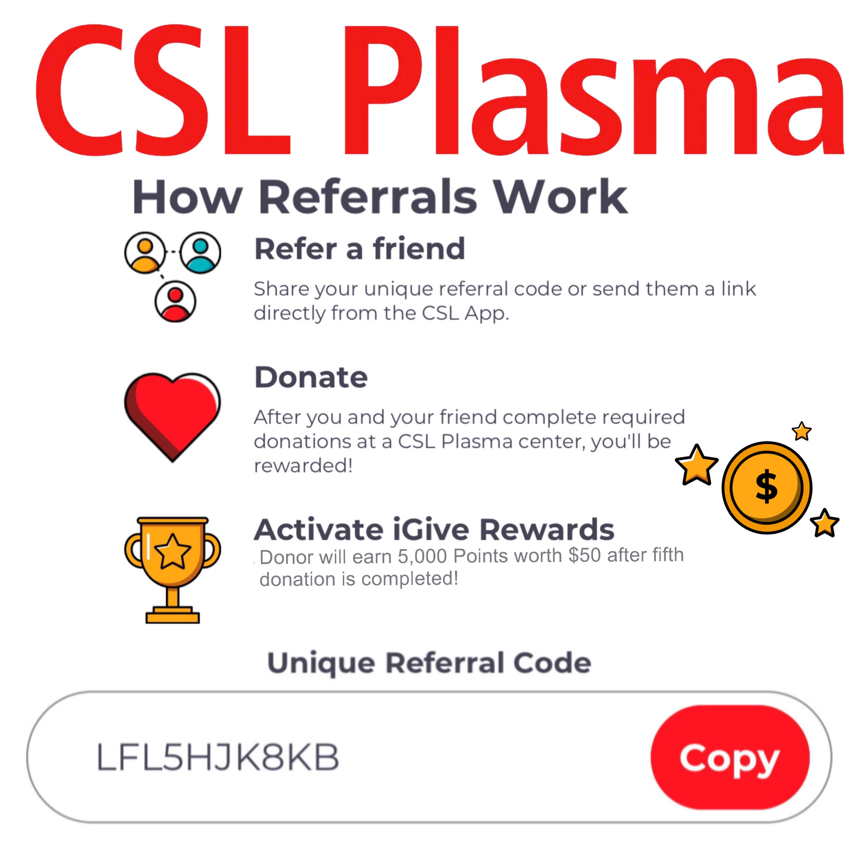$50 exclusive bonus for new csl plasma donors only!!! 💰🎁 start donating