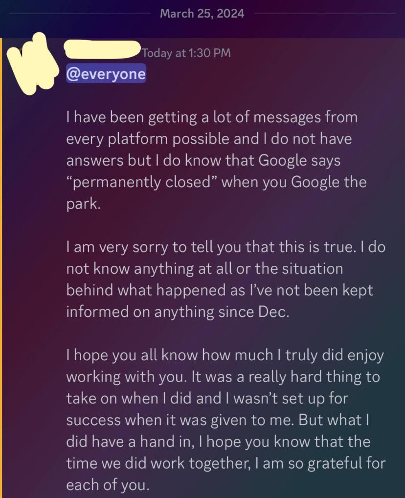 Evermore Park は永久閉鎖みたいだね。 : rSaltLakeCity