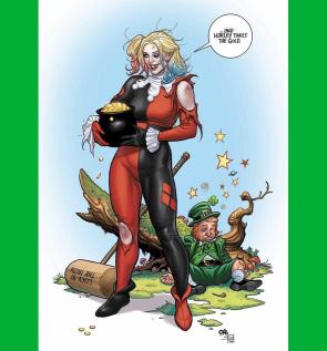 Harley takes the gold (Art by Frank Cho)