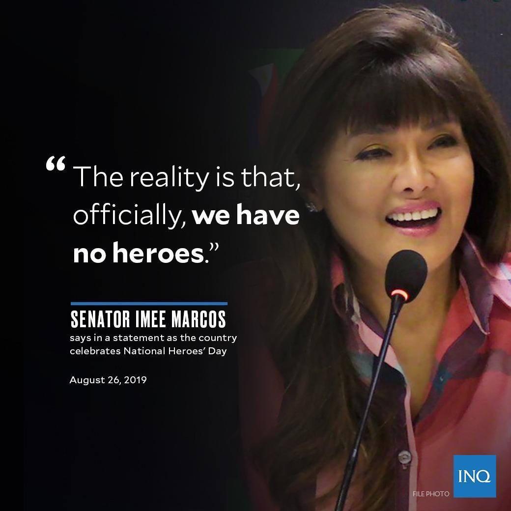 On the last monday of august philippines celebrate the national heroes day. This Was Sen Imee Marcos Take On Philippine History As The Country Celebrated National Heroes Day Philippines