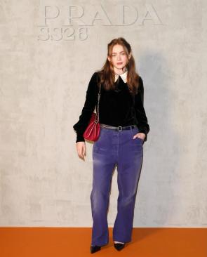 Attending Prada fashion show in Milan | 9-27-2025 via IG