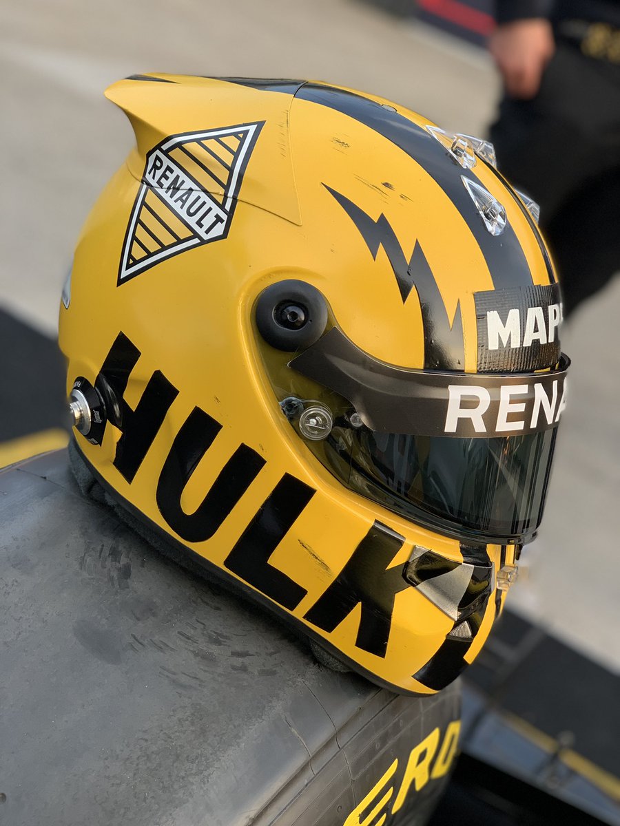 F1 Driver Nico Hulkenberg S One Off Vintage Helmet Livery