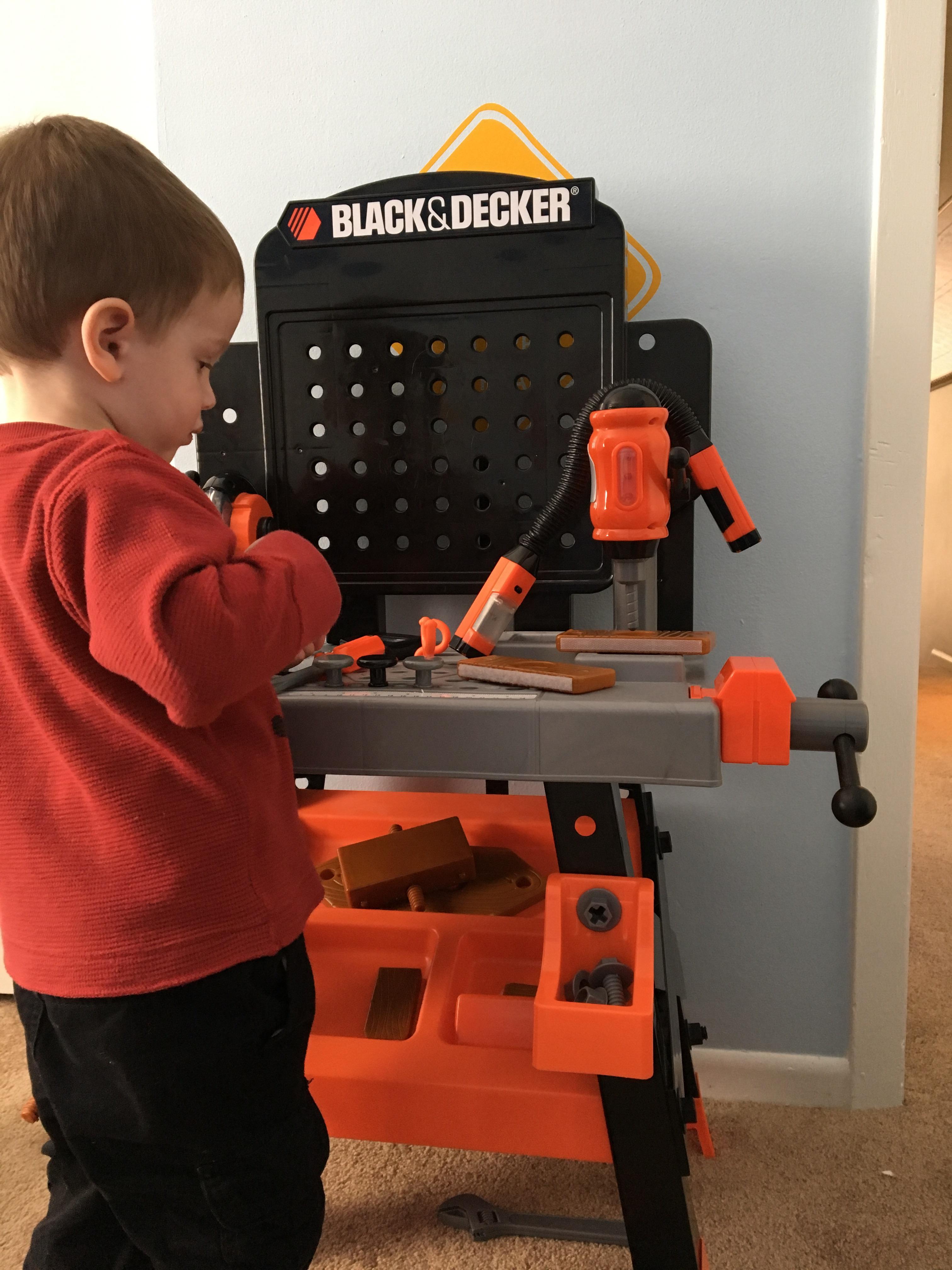 B+d's matrix system lets you swap out tool head attachments using the same handle and battery for all your jobs. $250 Black and Decker Junior Tool Bench For $4
