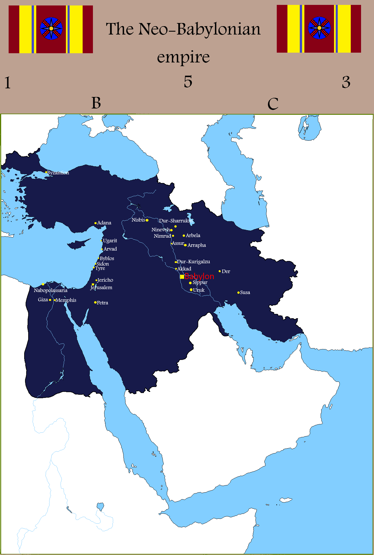 Neo Babylonian Empire Map 