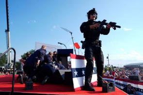 Moments after bullets were fired at Trump’s rally