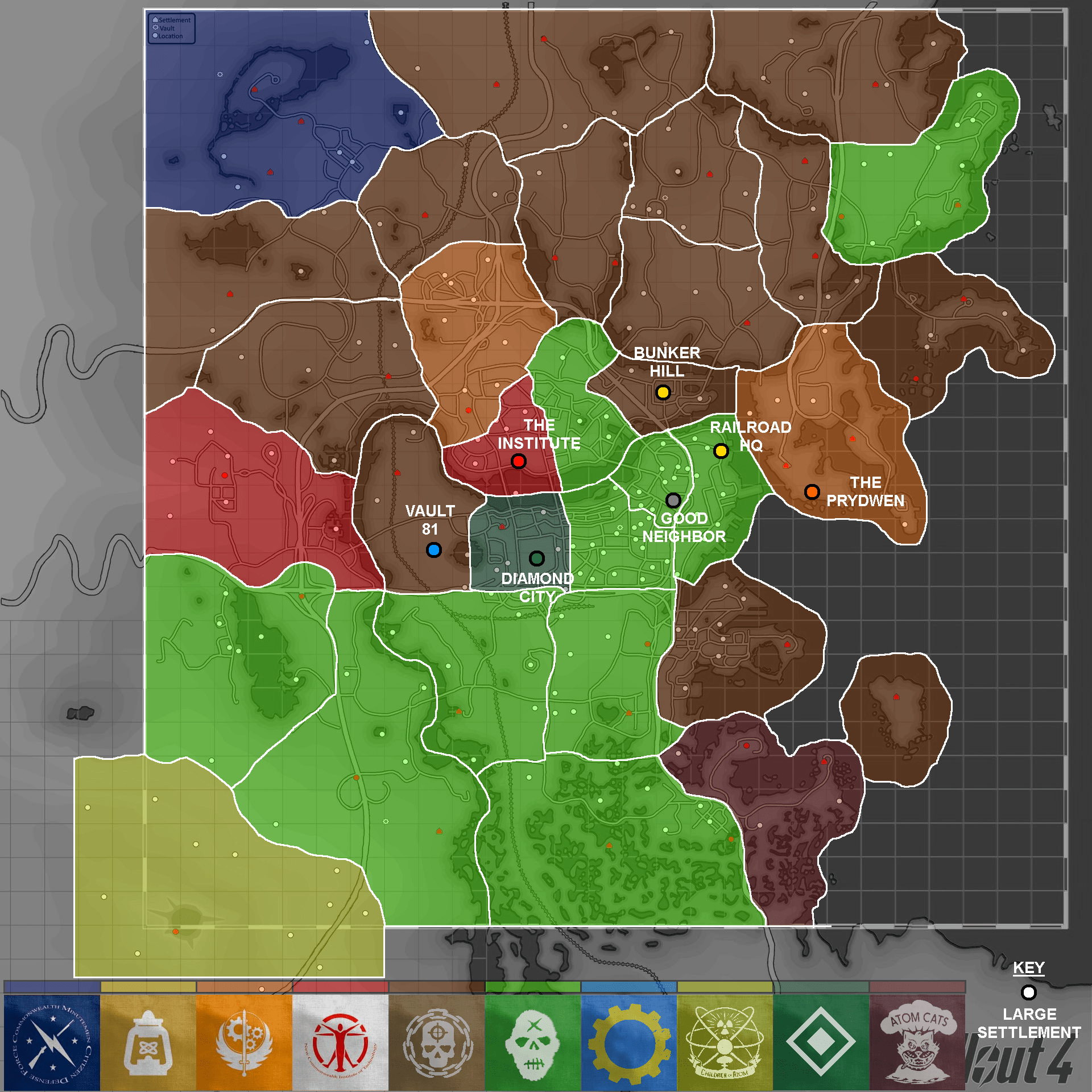 While still managing to hold your own in a fight after traversing the map! A Map I Made Of Which Factions Control Which Parts Of The Commonwealth Are There Any Mods That Give The Game More Strategy I Don T Feel Like I Ever Really Take Control