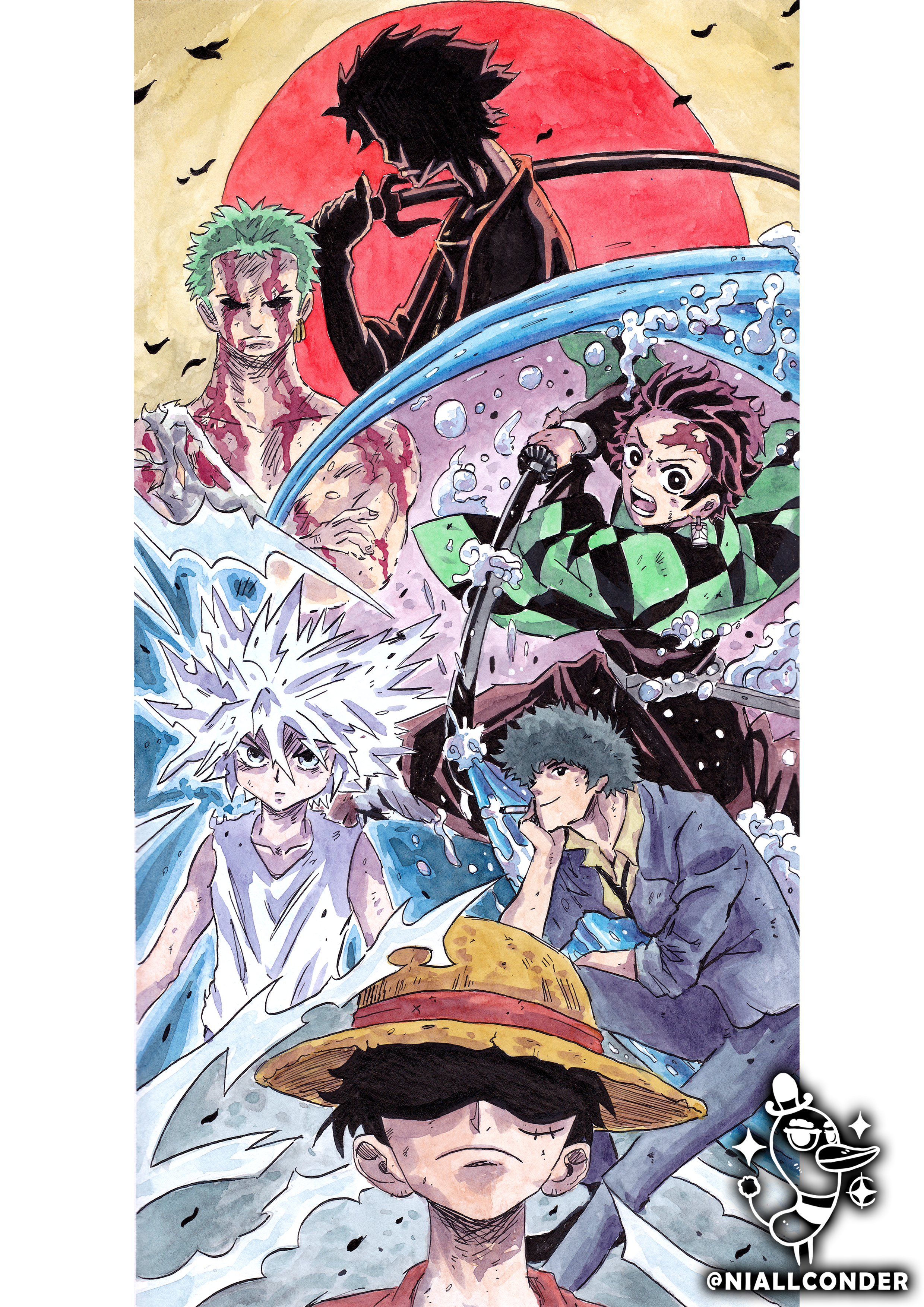 Here S A Tattoo Design I Was Recently Commissioned To Paint Hope You Guys Like It Onepiece