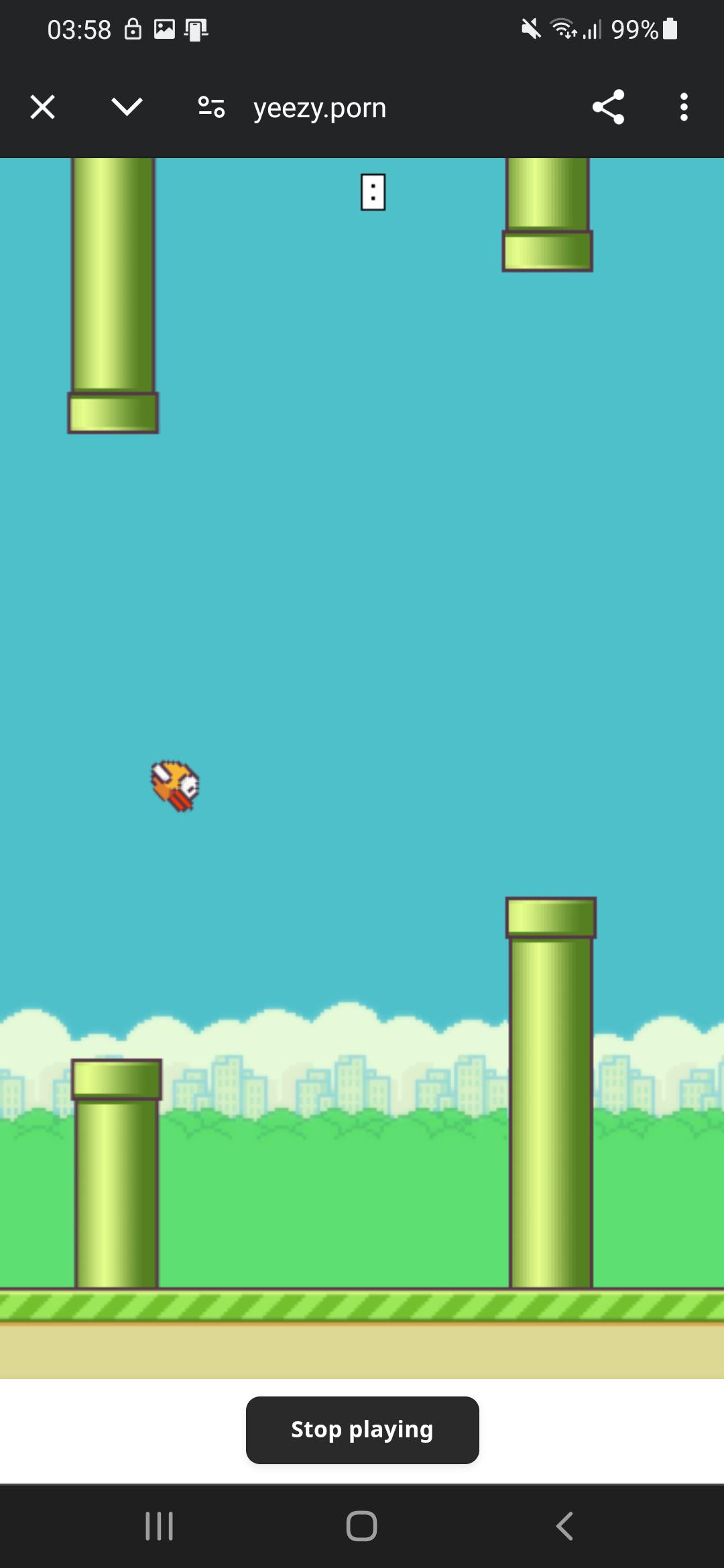 Yeezy Porn Website has an build in Flappy Bird clone 💀 : rKanye