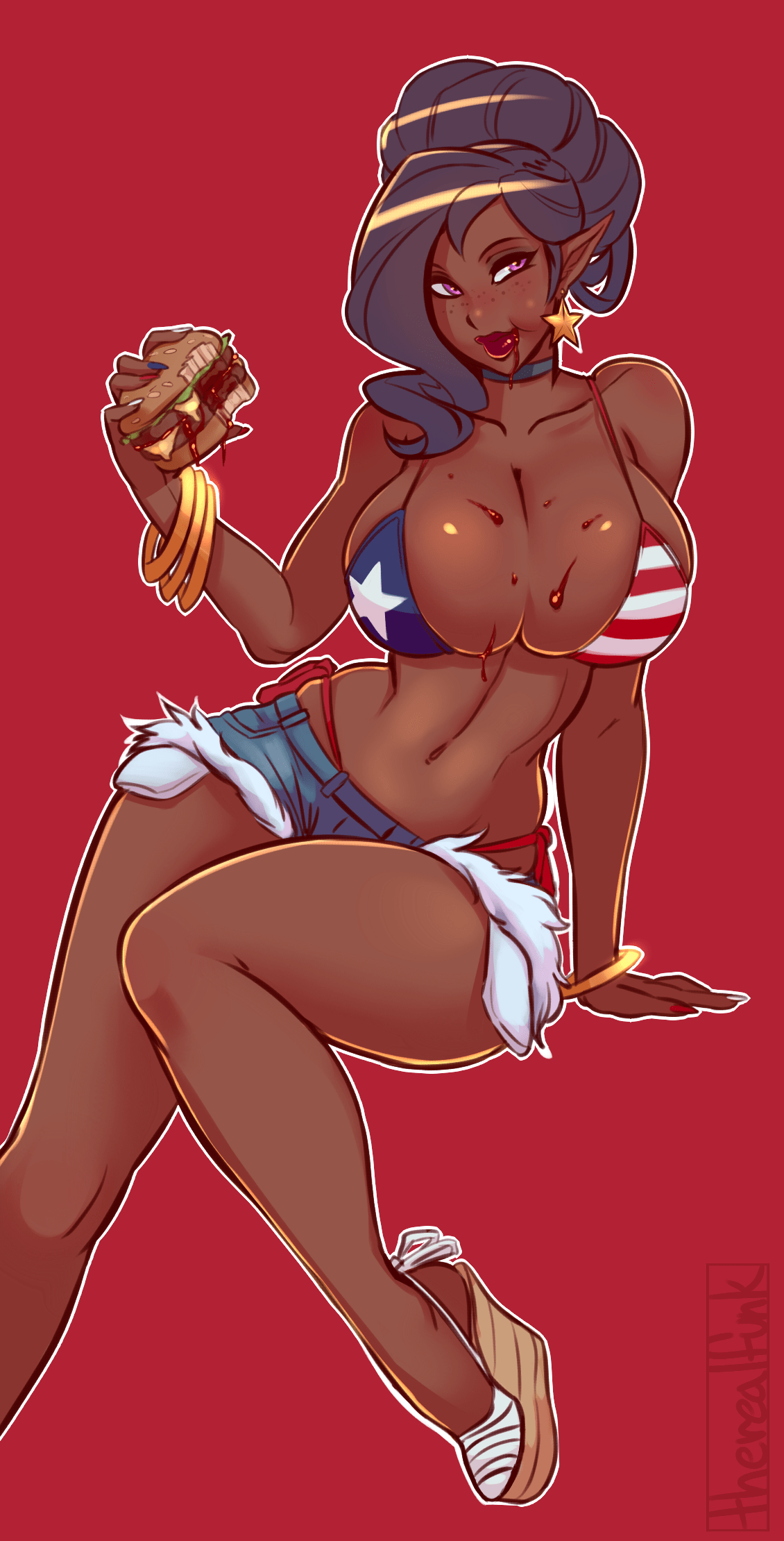 All American Ebony Elf : rhentai