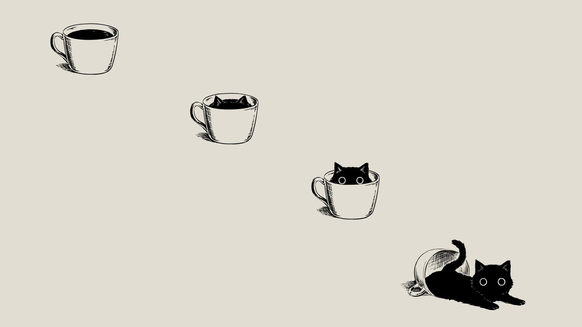 What is the use of a desktop. Coffee Cat 1920x1080 R Wallpapers
